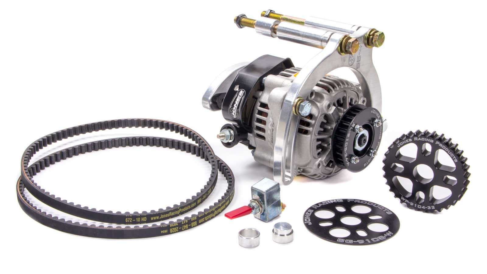 Jones Racing Products 2041-RA HTD Alternator Drive Kit SBC w/SWP Jones Racing Products 2041-RA