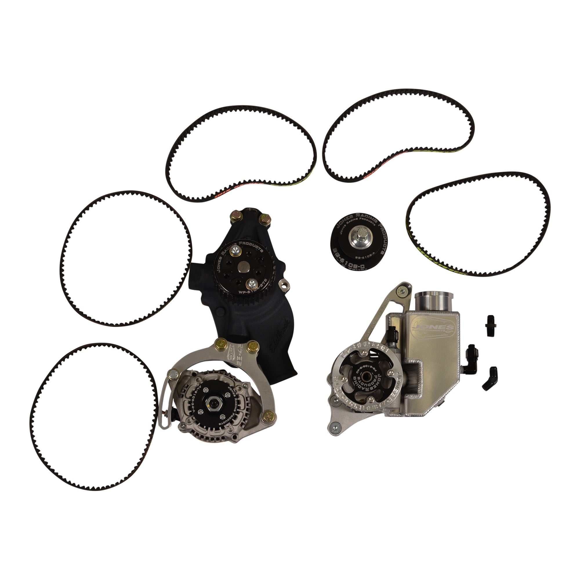 Jones Racing Products 2441-AR-604 Belt Drive System SBC 604 Crate HTD Aluminum Jones Racing Products 2441-AR-604