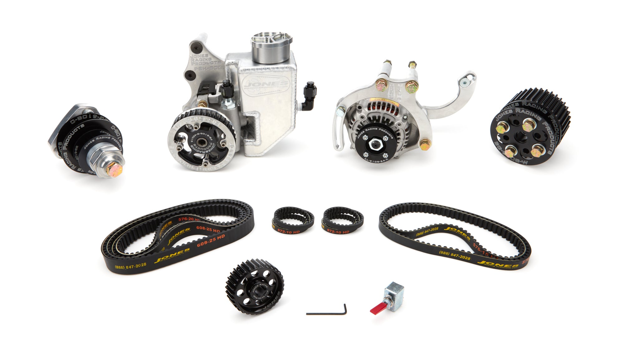 Jones Racing Products 4-4698-R Belt Drive SBC Complete HTD WP / PS / ALT / OP Jones Racing Products 4-4698-R