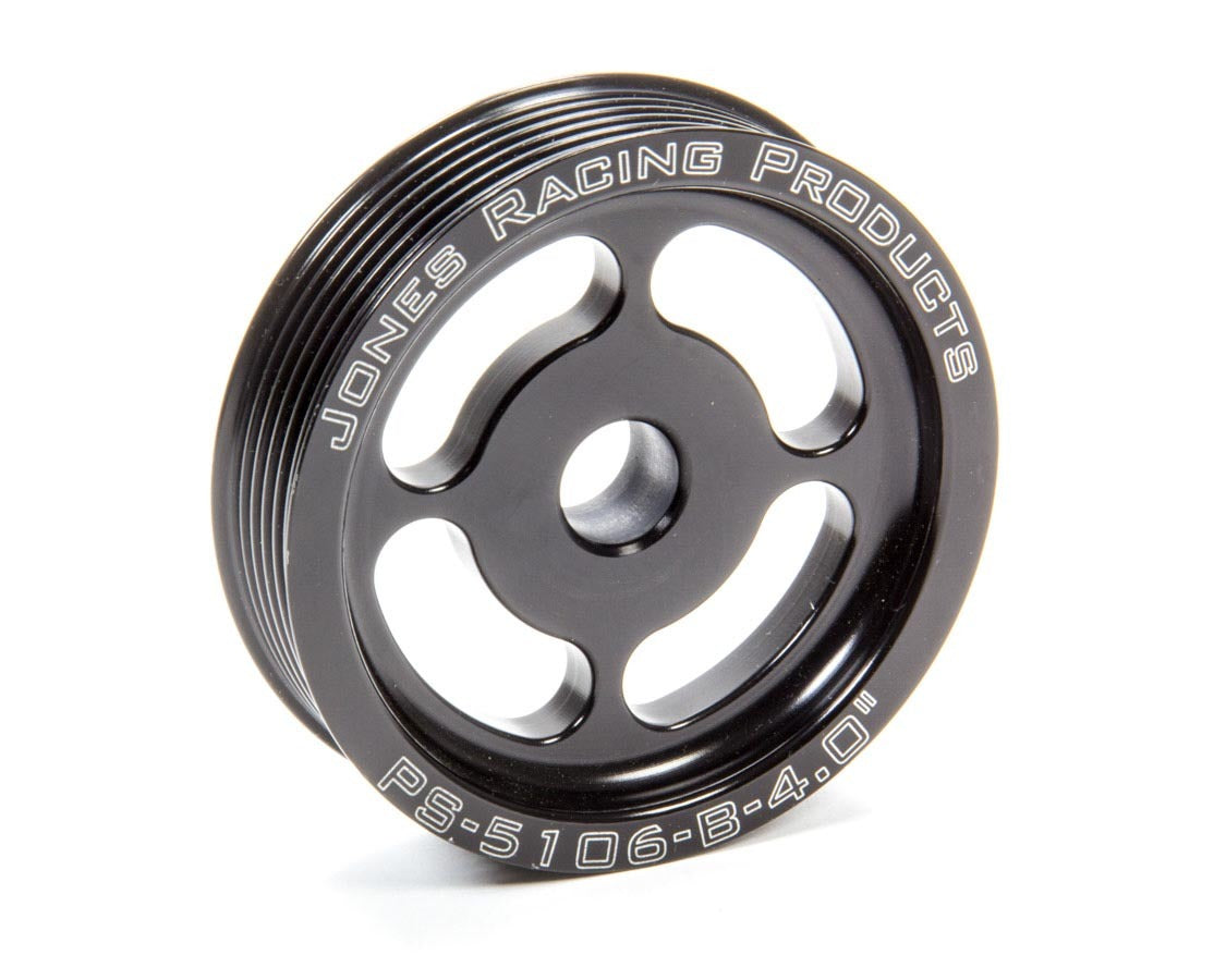 Jones Racing Products PS-5106-B-4.000 Power Steering Pulley Serpentine 4in Jones Racing Products PS-5106-B-4.000
