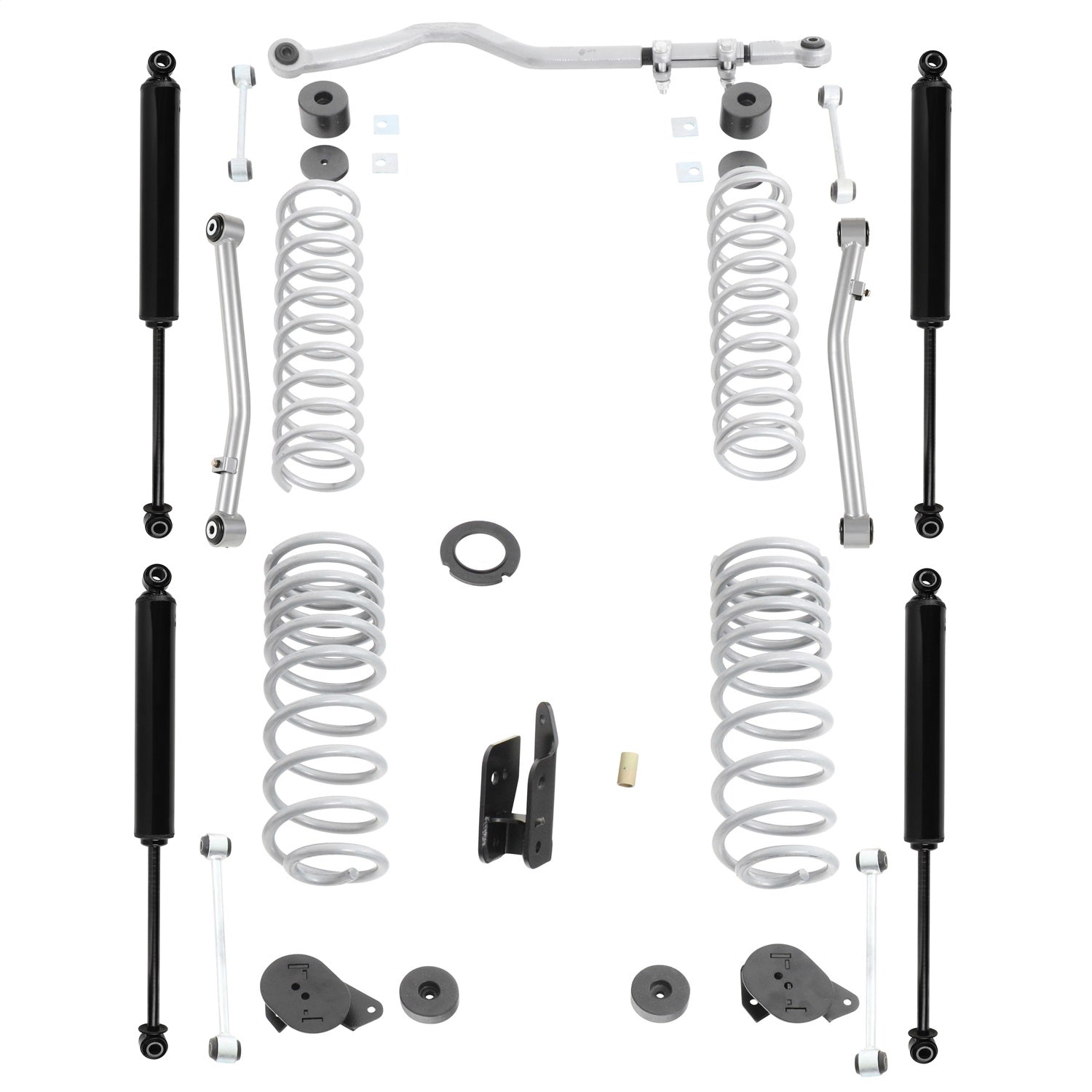 Rubicon Express JT7100T Control Arm Kit; 2.5-3.5 in. Lift; w/Twin Tube Shocks; Rubicon Express JT7100T