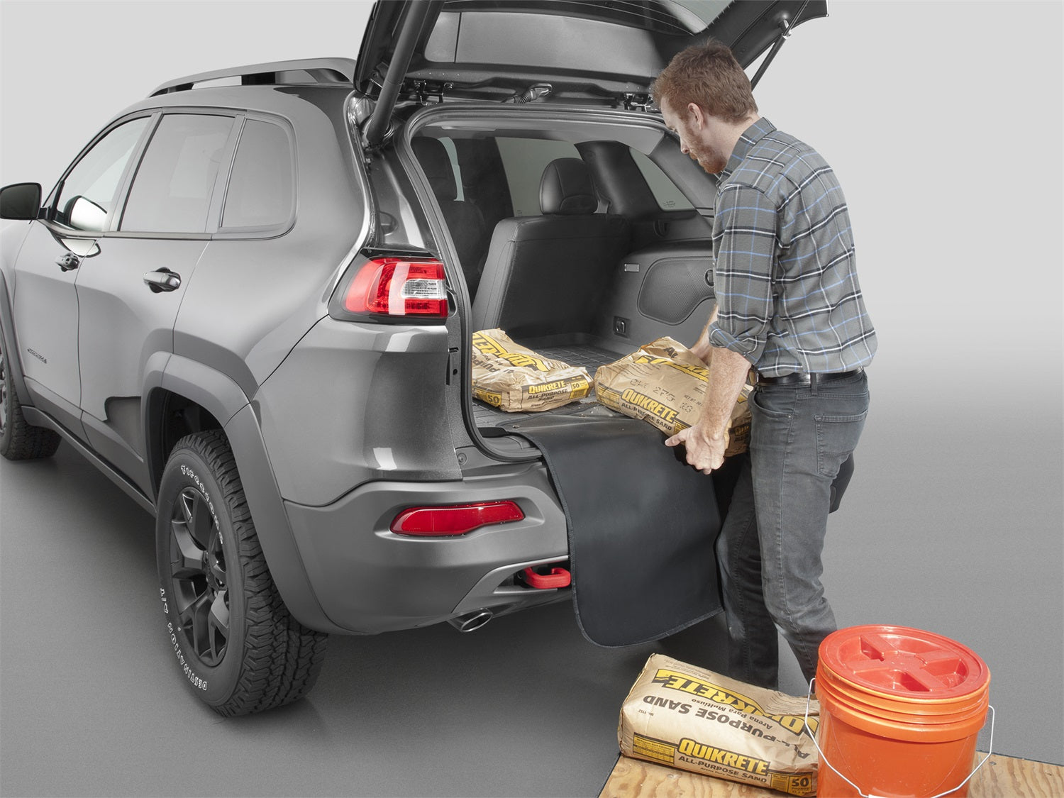Weathertech 411478SK Cargo Liner w/Bumper Protector; Tan; Behind 3rd Row Seating; Weathertech 411478SK