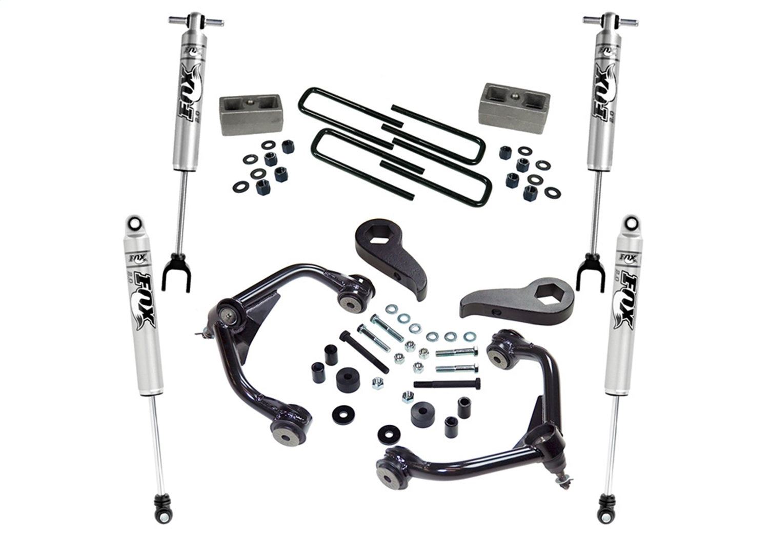 Superlift K1010F 3in. Lift Kit w/FOX Shocks-11-18 (19 Leg/Lim) Silv/Sierra 2500HD/3500HD Superlift K1010F