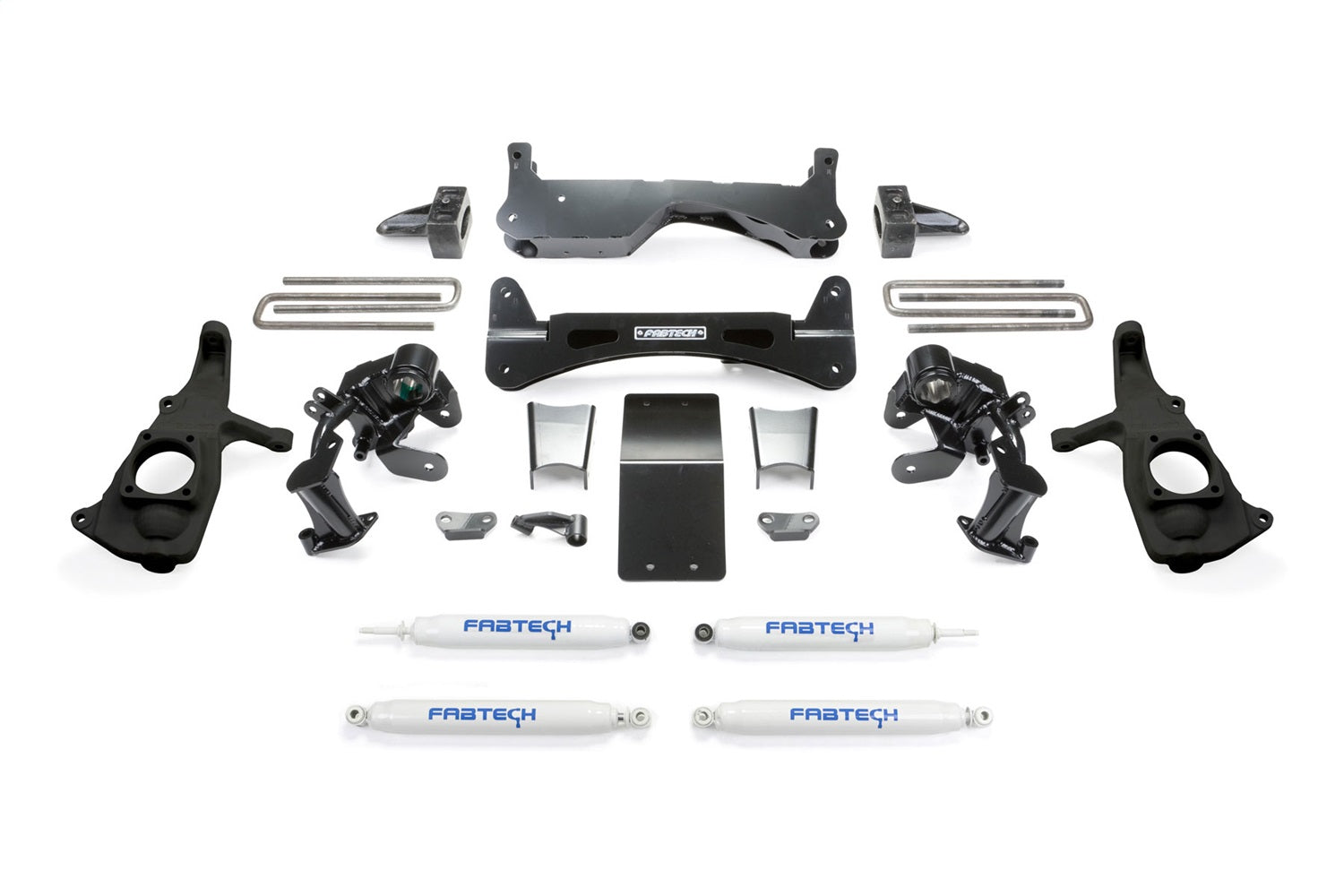 Fabtech K1051 Raised Torsion Suspension Lift System; w/Performance Shocks; 6 in. Lift; Fabtech K1051