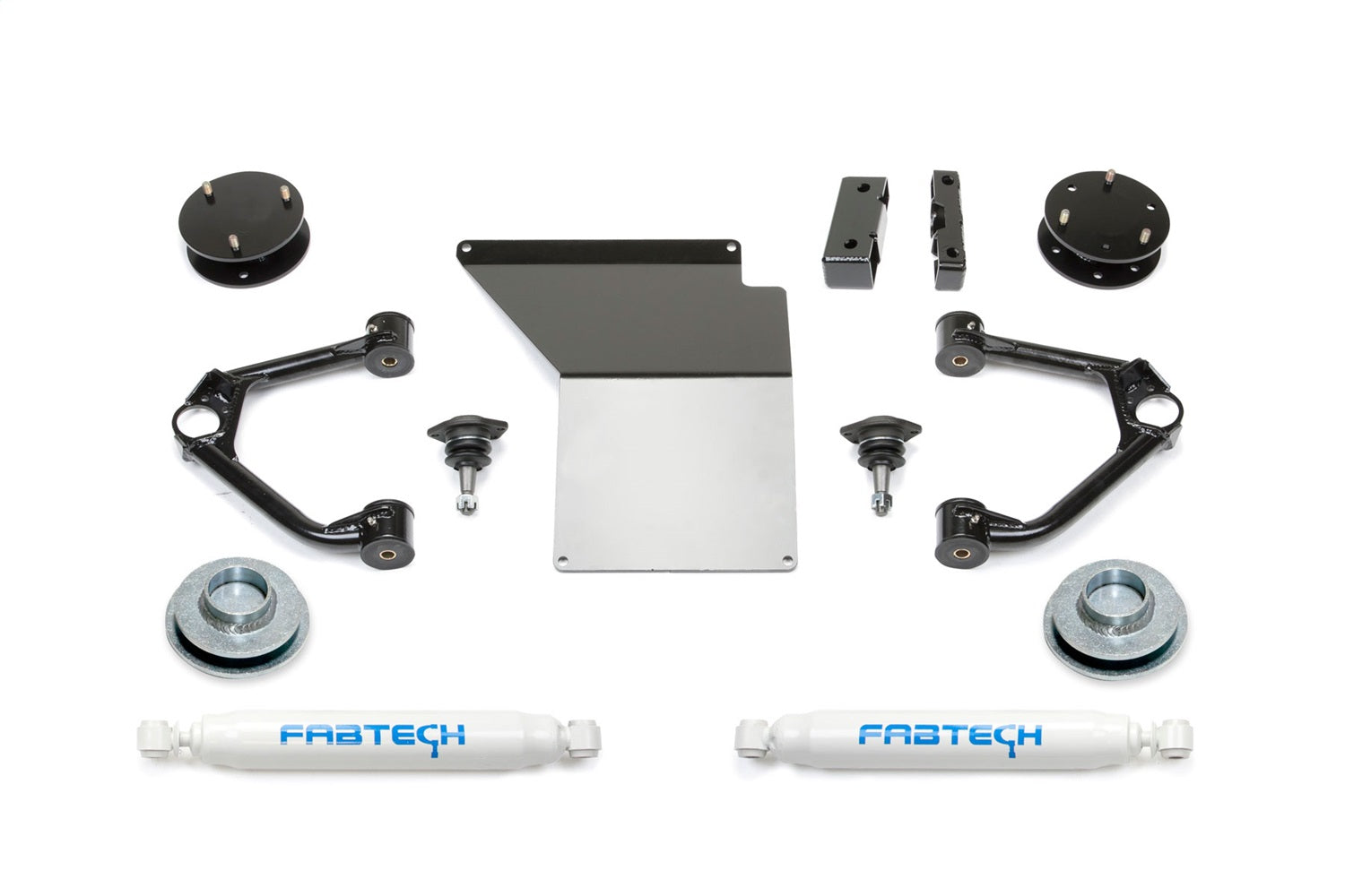 Fabtech K1060 Budget Lift System w/Shock; w/Performance Shocks; 4 in. Lift; Fabtech K1060