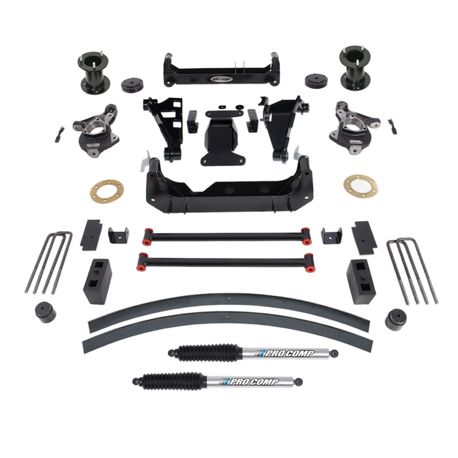 Pro Comp Suspension K1164BP Lift Kit; 6 in. Lift; Front Strut Spacer; Rear Pro Runner Shocks; Pro Comp Suspension K1164BP