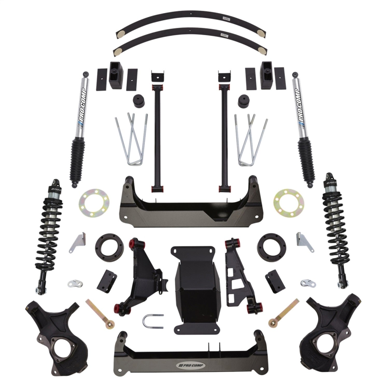 Pro Comp Suspension K1171BPX Stage I Lift Kit; 6 in. Lift; Front MX2.75 Coilovers And Rear Pro Runner; Pro Comp Suspension K1171BPX