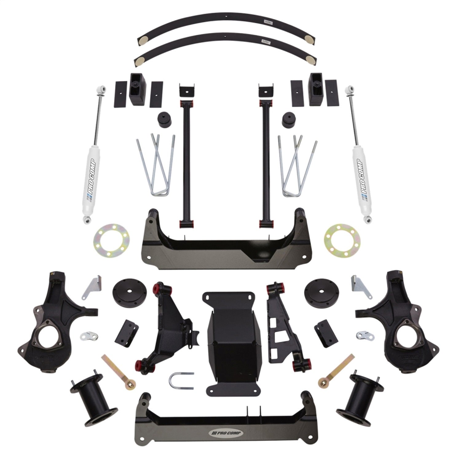Pro Comp Suspension K1173B Lift Kit; 4 in. Lift; Gas w/Front Strut Spacer; Rear ES9000 Shocks; Pro Comp Suspension K1173B