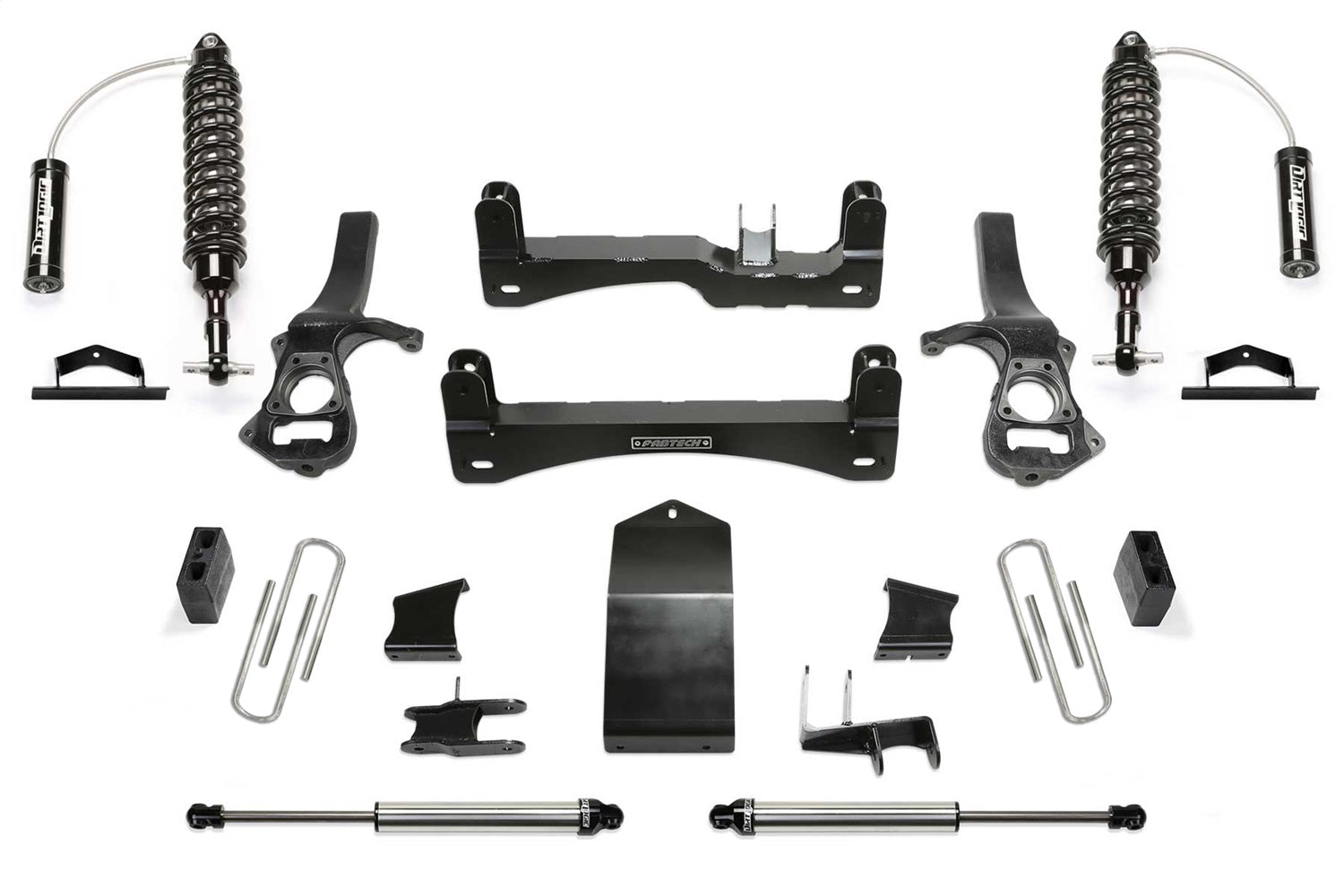 Fabtech K1218DL Performance Lift System w/Shocks; 6 in. Lift; w/Dirt Logic Shocks; Fabtech K1218DL