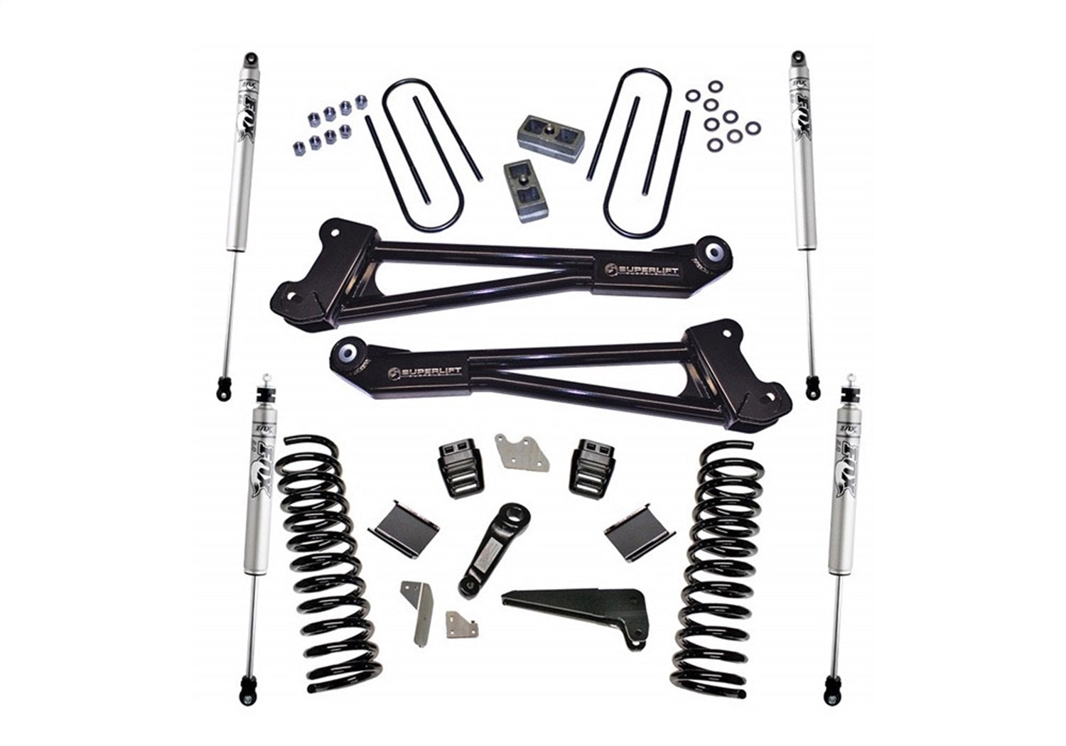 Superlift K144F 4in. Lift Kit w/FOX Shocks-13-18 Ram 3500 4WD Diesel w/Radius Arms Superlift K144F