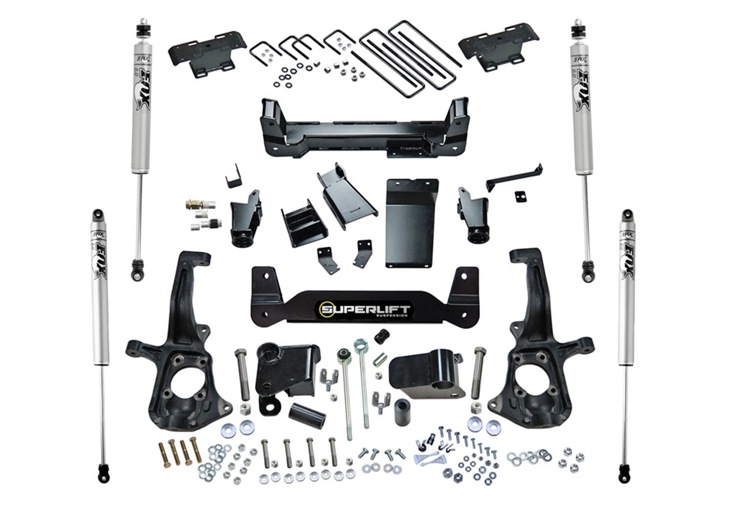 Superlift K150F 6in. Lift Kit w/FOX Shocks-11-18 (19 Leg/Lim) Silv/Sierra 2500HD/3500HD Superlift K150F