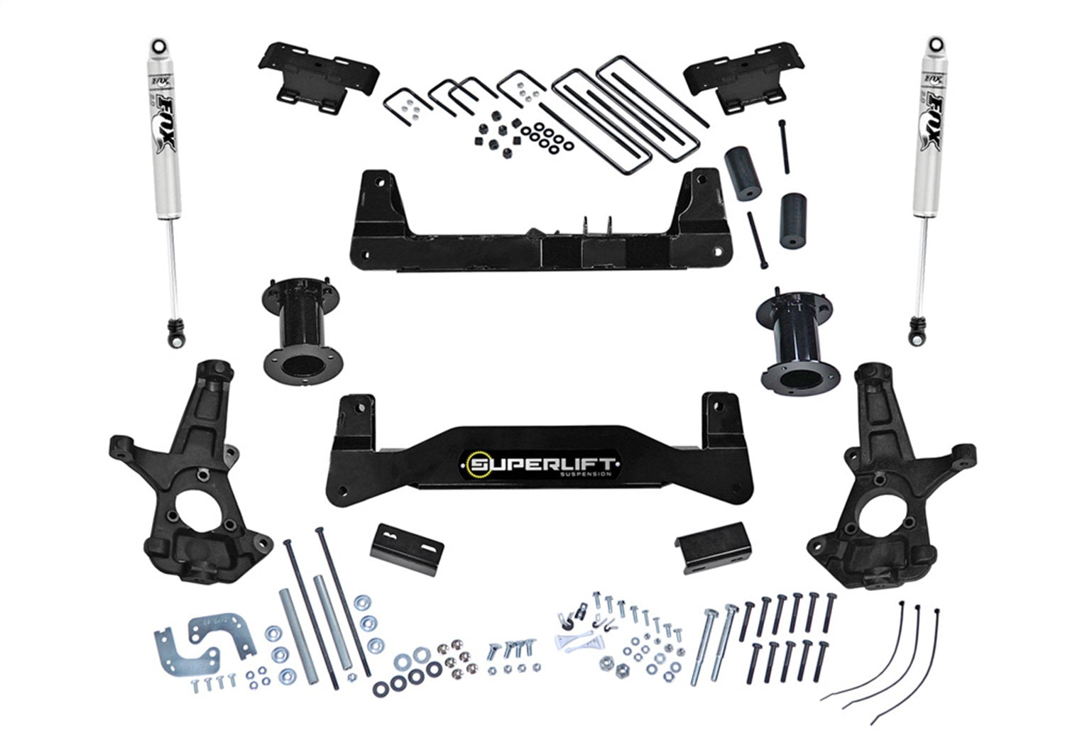 Superlift K180F 6.5in. Lift Kit w/FOX Shocks-07-16 Silv/Sierra 1500 2WD w/Cast Steel CntrlArms Superlift K180F