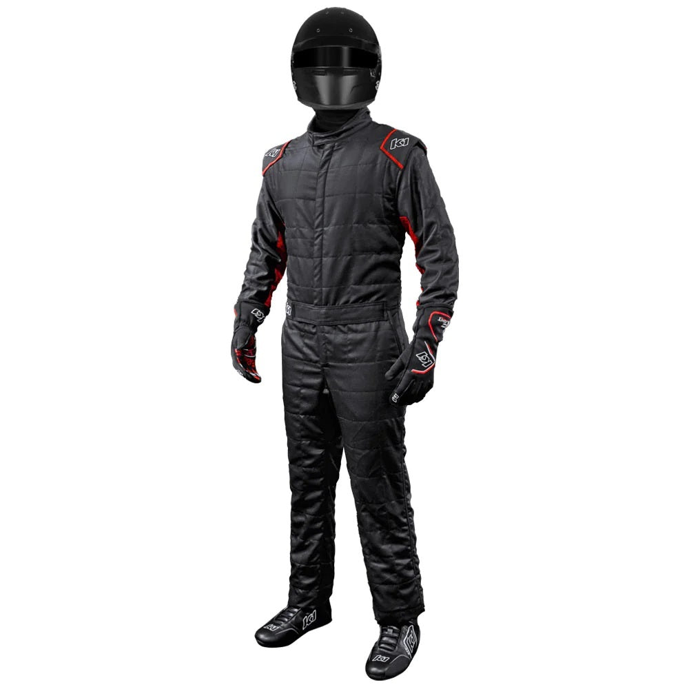 K1 RaceGear 20-OTL-NR-ML Suit Outlaw Med / Lrg Black / Red SFI 3.2A/5 K1 RaceGear 20-OTL-NR-ML