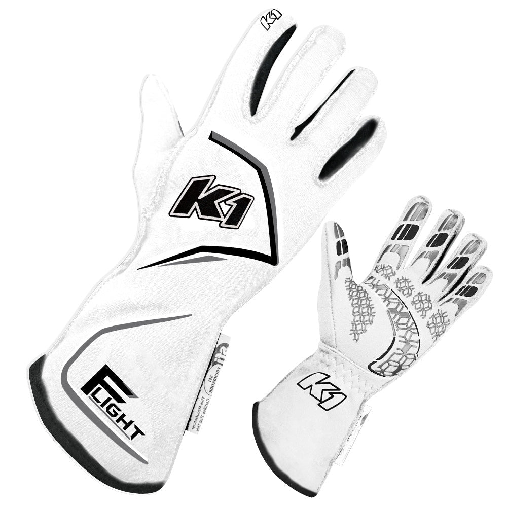 K1 RaceGear 23-FLT-WG-XXL Gloves Flight XX-Large White K1 RaceGear 23-FLT-WG-XXL
