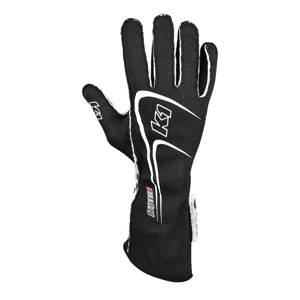 K1 RaceGear 23-TR1-N-4XS Glove Track 1 Black 4X- Small Youth K1 RaceGear 23-TR1-N-4XS