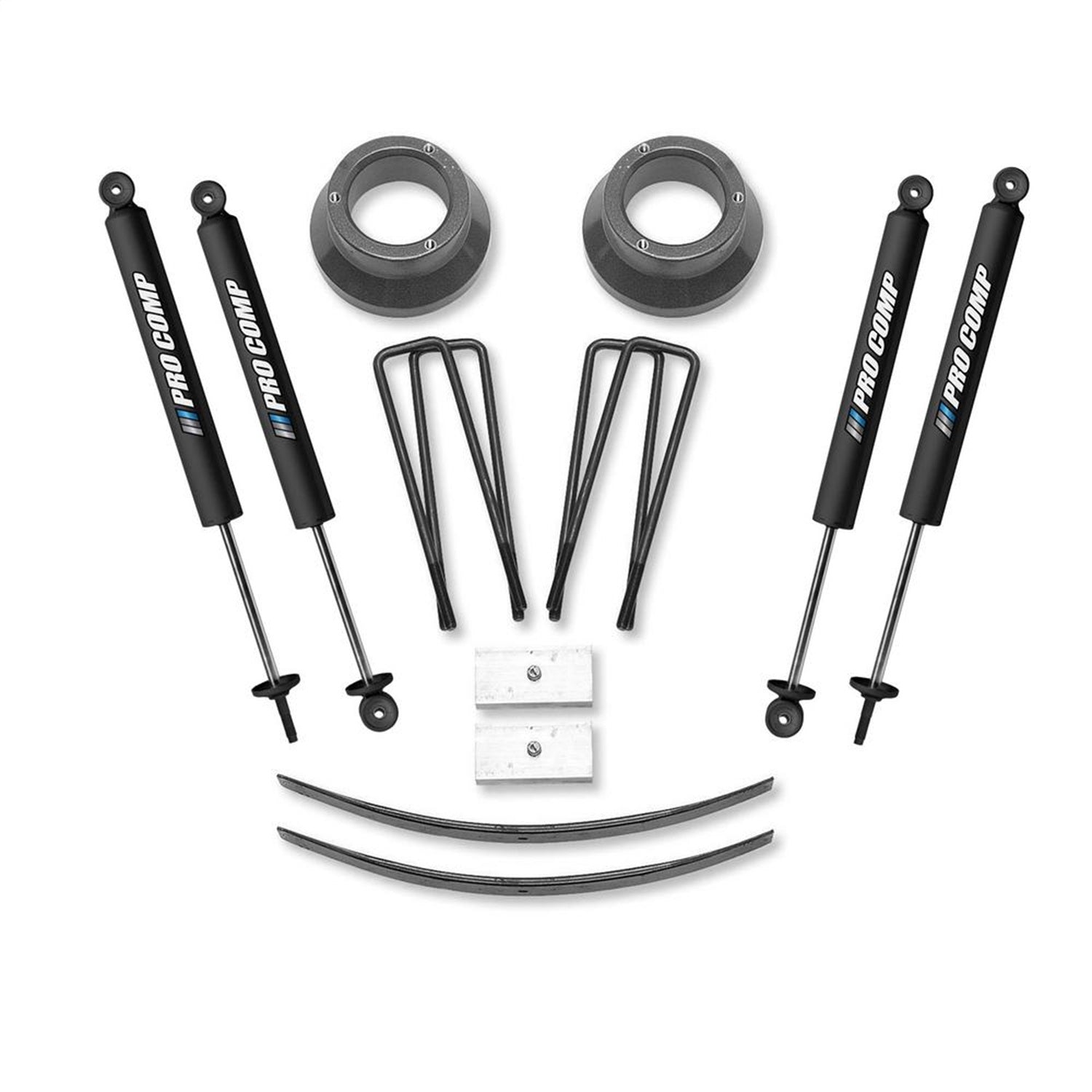 Pro Comp Suspension K2051T Lift Kit; 3 in. Lift; Front/Rear PRO-X Shocks; Front Coil Spacer/Bump Stops; Pro Comp Suspension K2051T