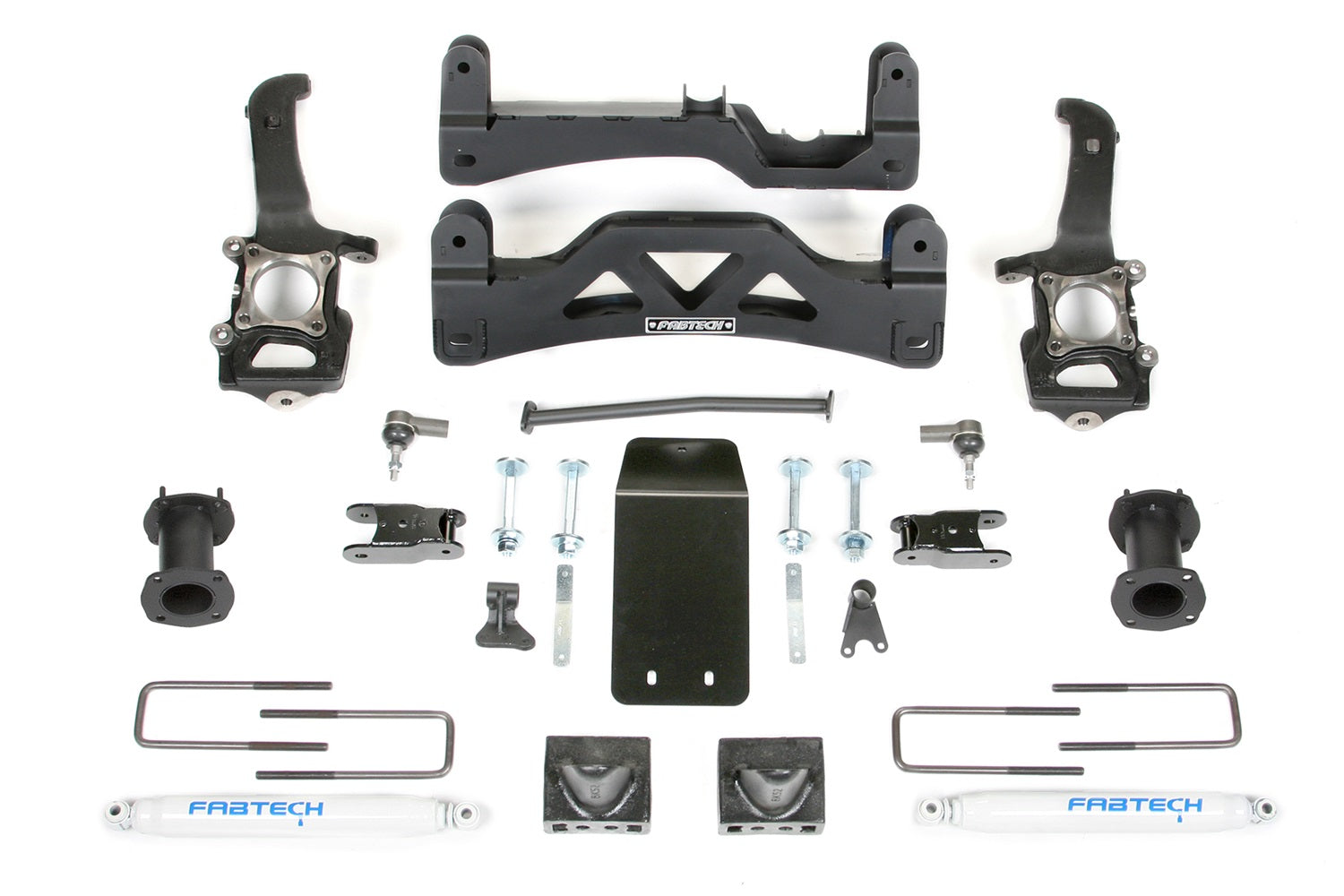 Fabtech K2188 Basic Lift System w/Shocks; w/Performance Shocks; 6 in. Lift; Fabtech K2188