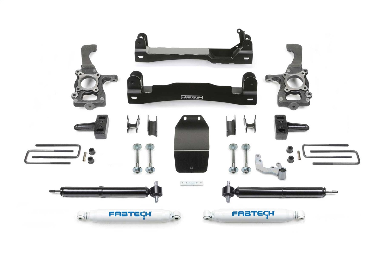 Fabtech K2193 Basic Lift System w/Shocks; 4 in. Lift; Rear; Fabtech K2193