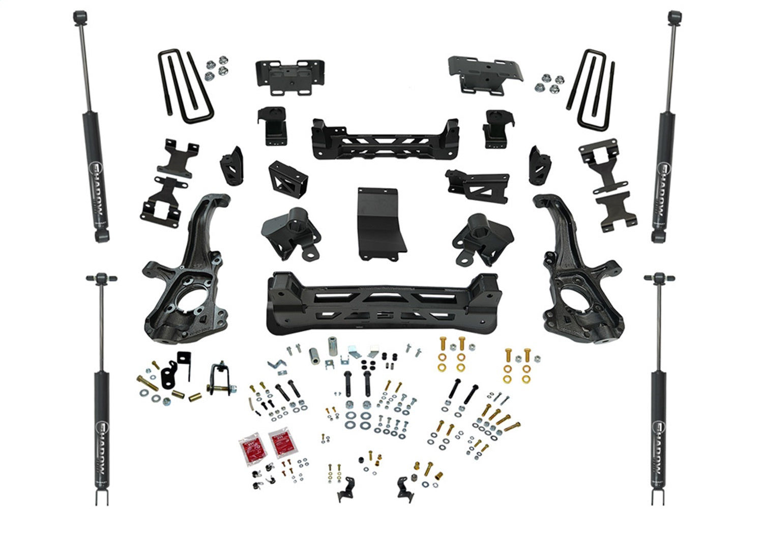 Superlift K255S 6in. Lift Kit-20-22 Silv/Sierra 2500/3500HD 4WD-Knuckle Kit w/Shadow Shocks Superlift K255S
