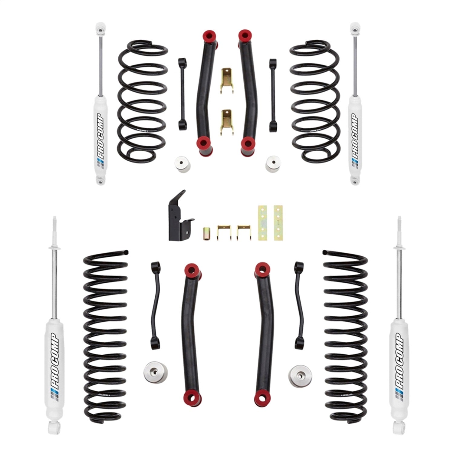 Pro Comp Suspension K3076B Stage I Lift Kit; 4 in. Lift; Front And Rear ES3000; Pro Comp Suspension K3076B