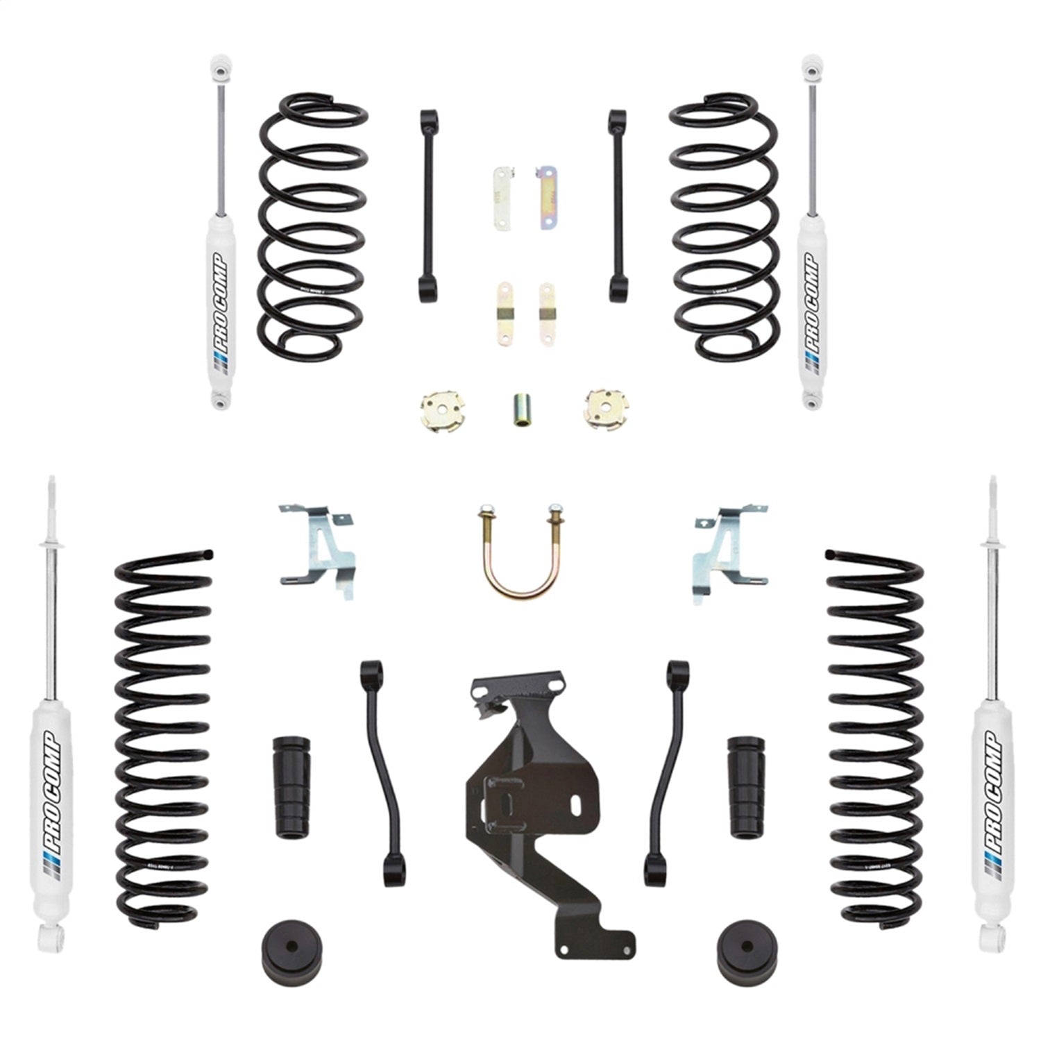Pro Comp Suspension K3086B Stage I Lift Kit; 4 in. Lift; Front And Rear ES9000; Pro Comp Suspension K3086B