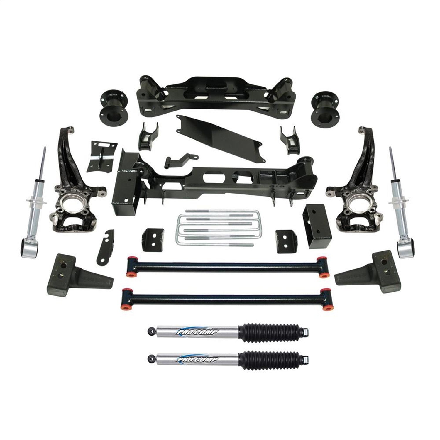 Pro Comp Suspension K4143BPS Stage I Lift Kit; 6 in. Lift; Front Pro Runner SS And Rear Pro Runner; Pro Comp Suspension K4143BPS