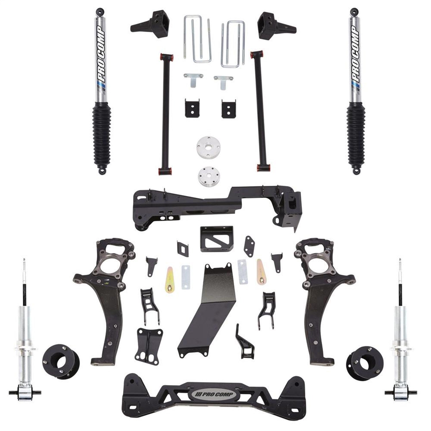 Pro Comp Suspension K4189BPS Stage I Lift Kit; 6 in. Lift; Front Pro Runner SS And Rear Pro Runner; Pro Comp Suspension K4189BPS