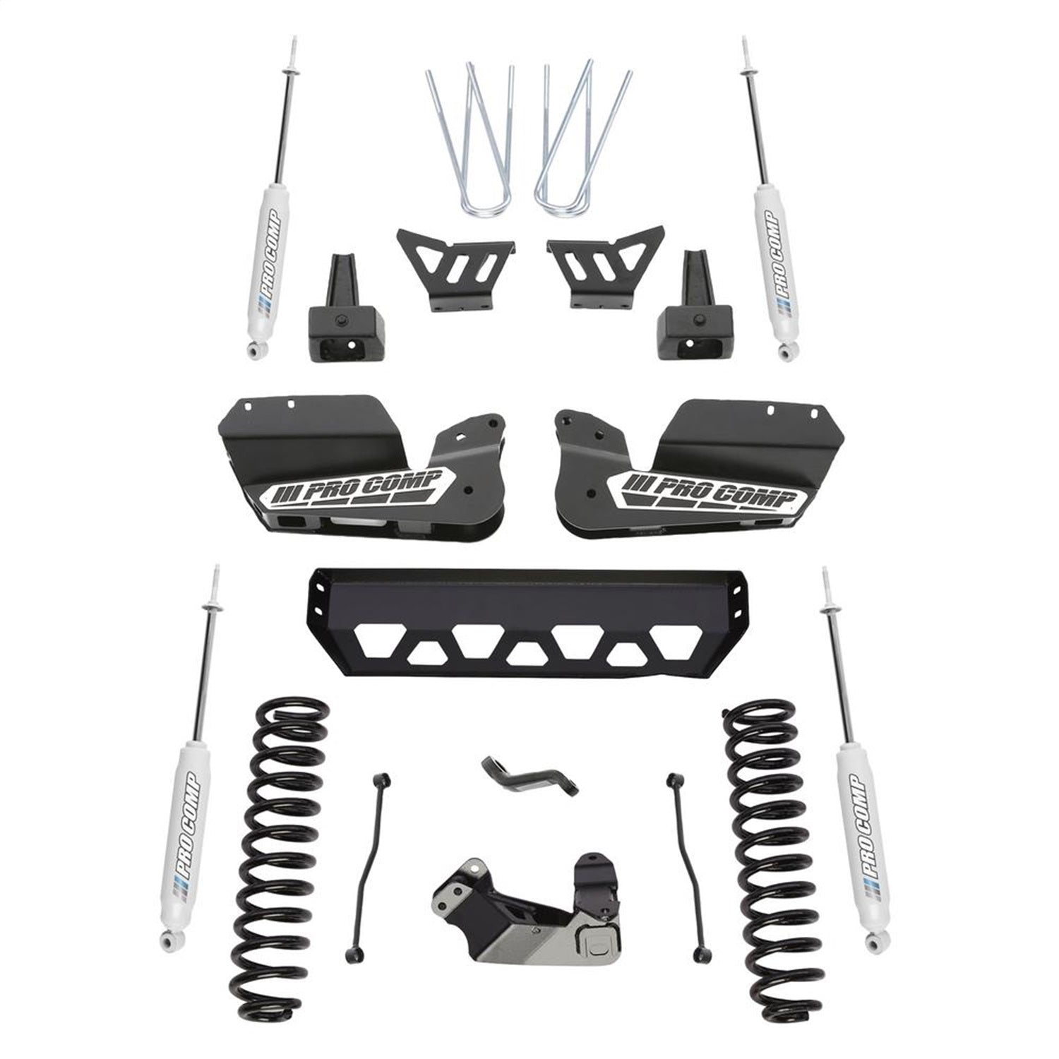 Pro Comp Suspension K4203B Stage I Lift Kit; 6 in. Lift; Front And Rear ES9000 Shocks; Pro Comp Suspension K4203B