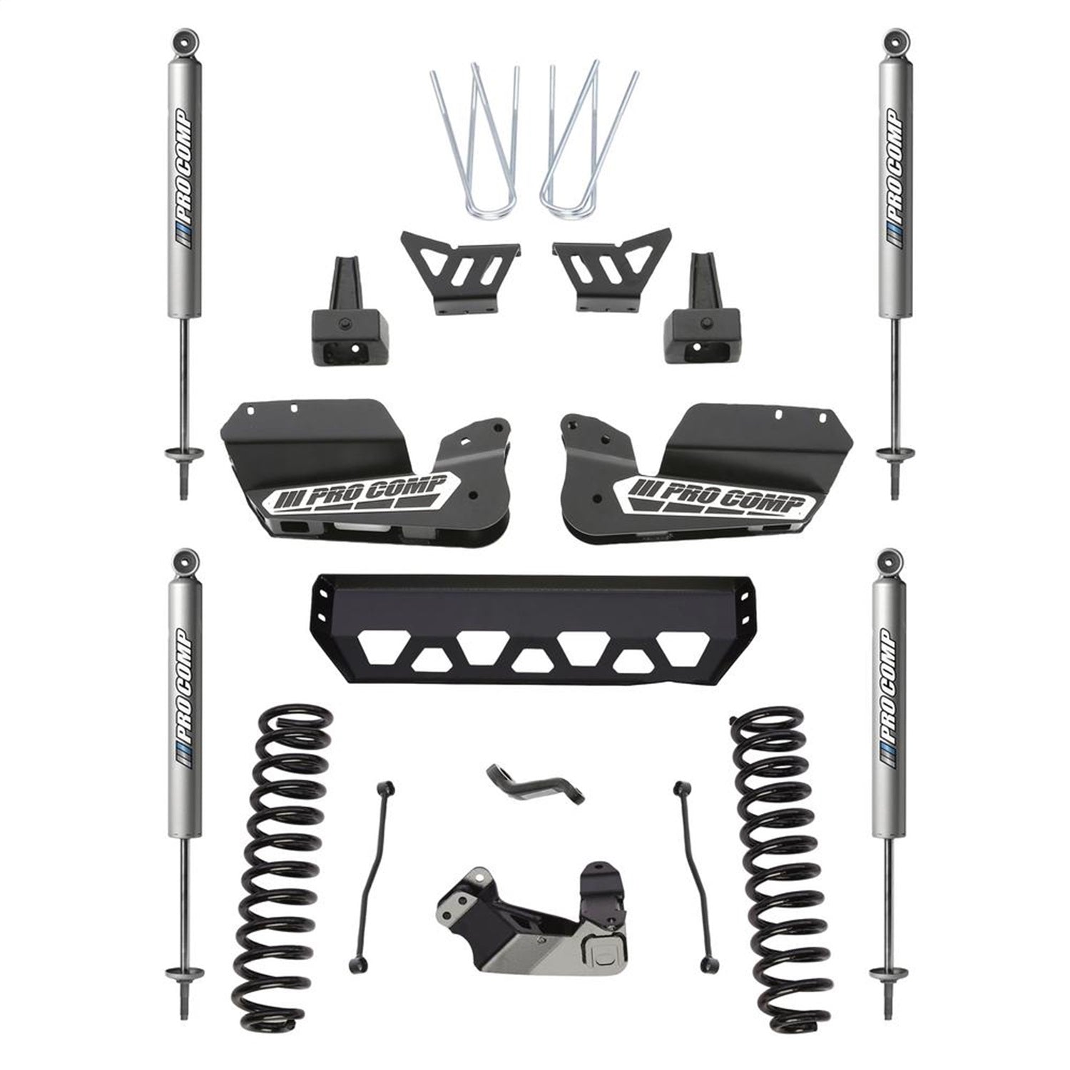 Pro Comp Suspension K4203M Stage I Lift Kit; 6 in. Lift; Front/Rear PRO-M Shocks; Pro Comp Suspension K4203M