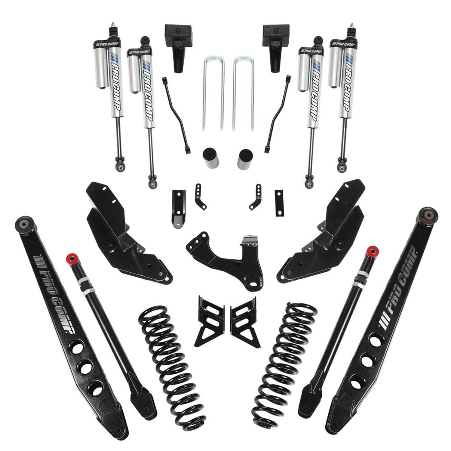 Pro Comp Suspension K4212BPX Radius Arm Lift Kit; 4 in. Lift; Pro Comp Suspension K4212BPX
