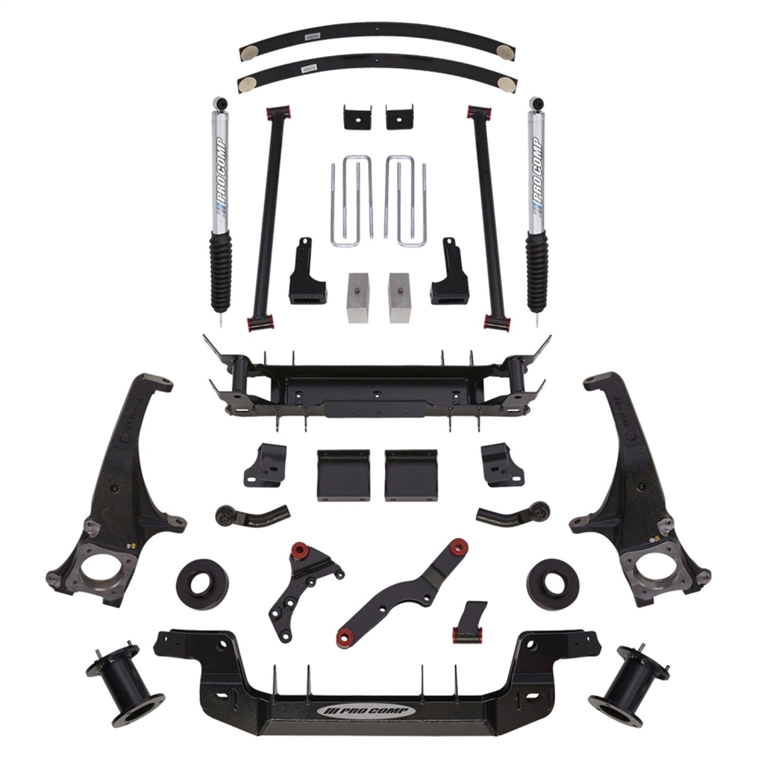 Pro Comp Suspension K5069BP Stage I Lift Kit; 6 in. Lift; Front Strut Spacer And Rear Pro Runner; Pro Comp Suspension K5069BP