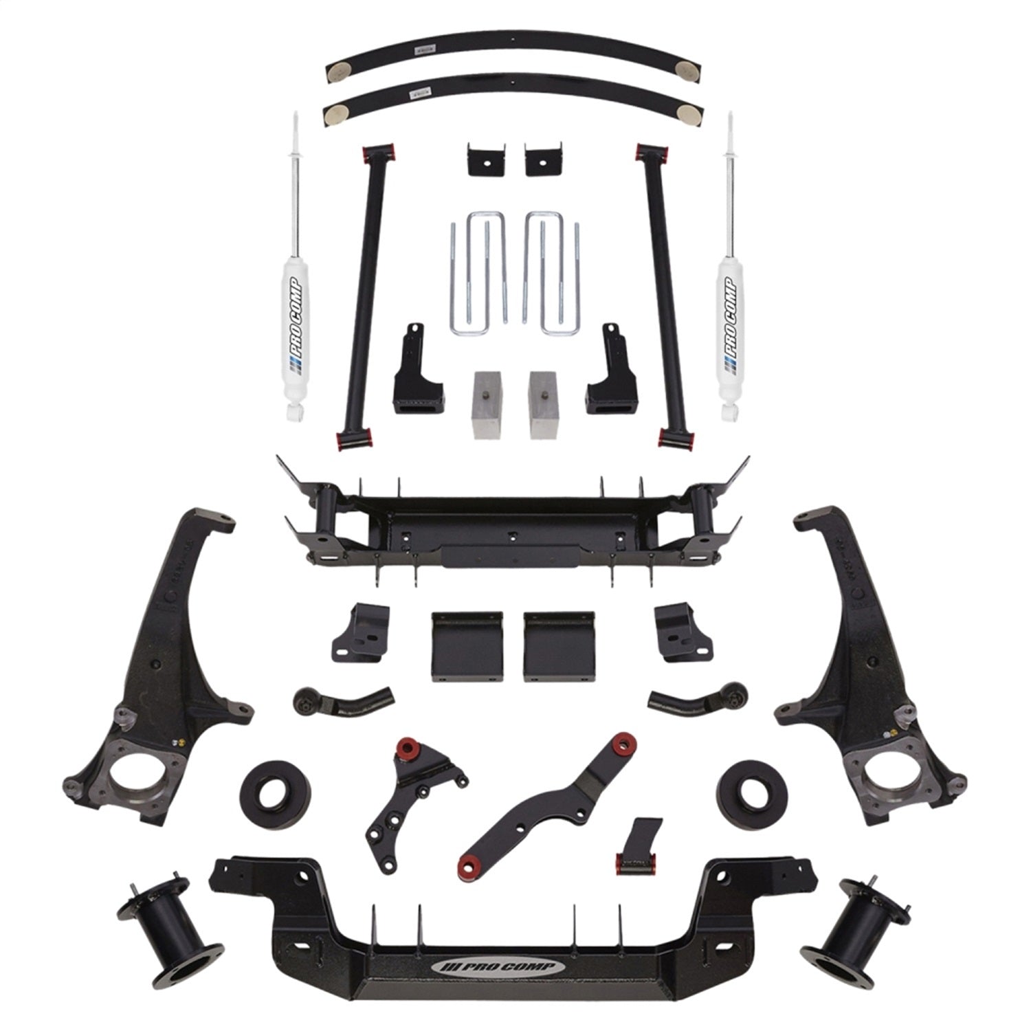 Pro Comp Suspension K5085B Stage I Lift Kit; 7 in. Lift; Front Strut Spacer And Rear ES9000; Pro Comp Suspension K5085B