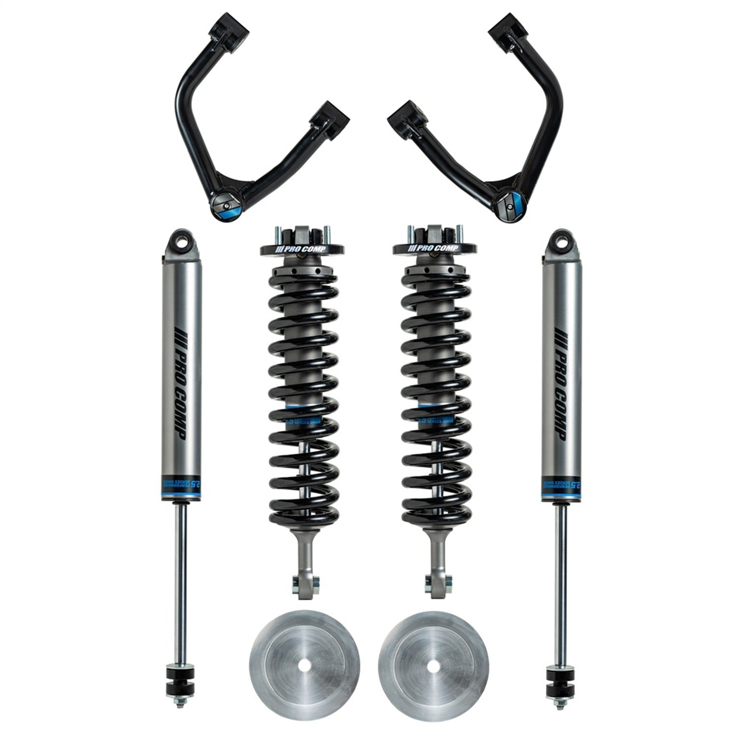 Pro Comp Suspension K5102BXU Lift Kit; 2-5 in. Lift; w/PRO-VST Coilovers And Pro Series Upper Control Arms; Pro Comp Suspension K5102BXU