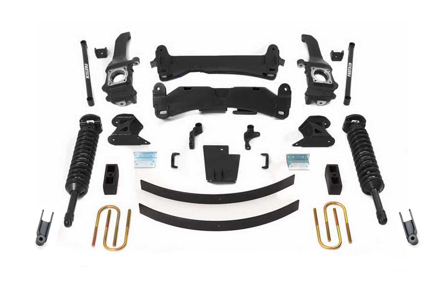 Fabtech K7035DL Performance Lift System; 6 in. Lift; Front Dirt Logic SS 2.5 Coilovers; Fabtech K7035DL