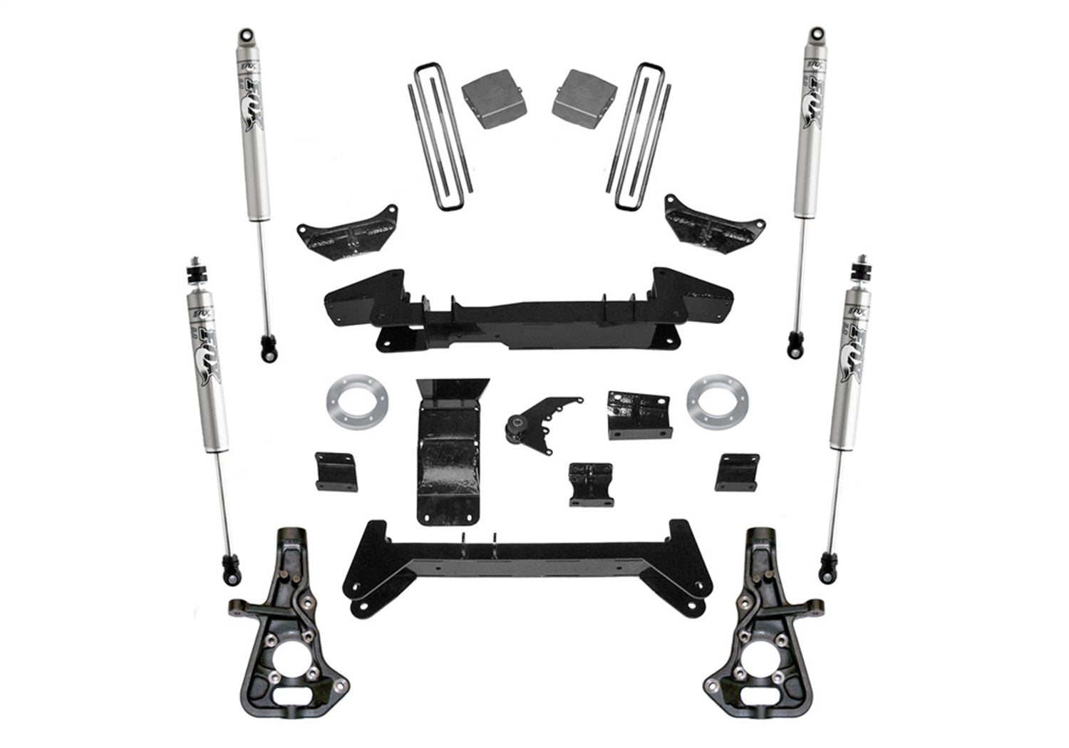 Superlift K860F 6in. Lift Kit w/FOX Shocks-01-10 Silv/Sierra 2500HD/3500HD 4WD-Knuckle Kit Superlift K860F