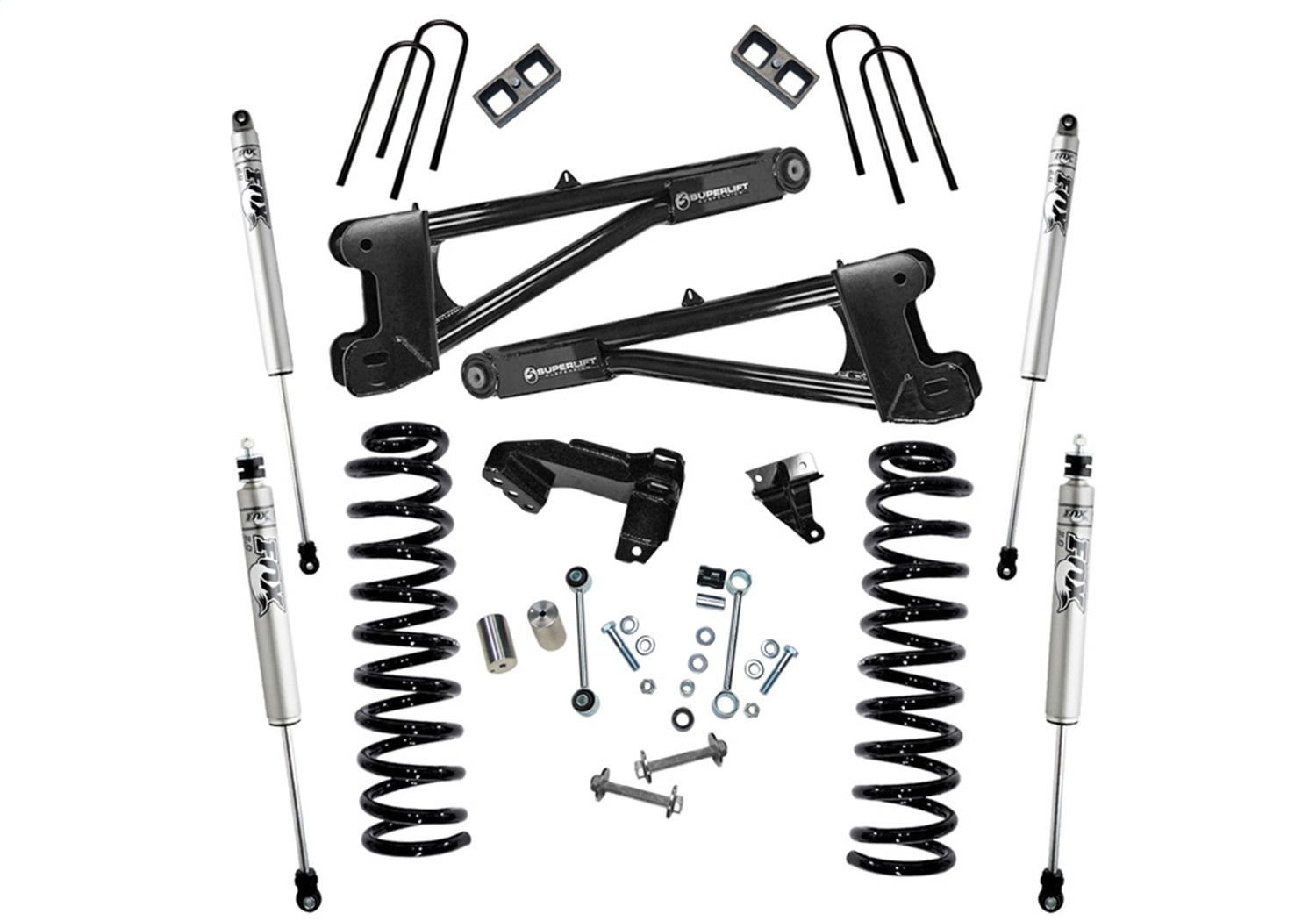 Superlift K981F 4in. Lift Kit w/FOX Shocks-08-10 F250/350 4WD Diesel w/Replacement Radius Arms Superlift K981F