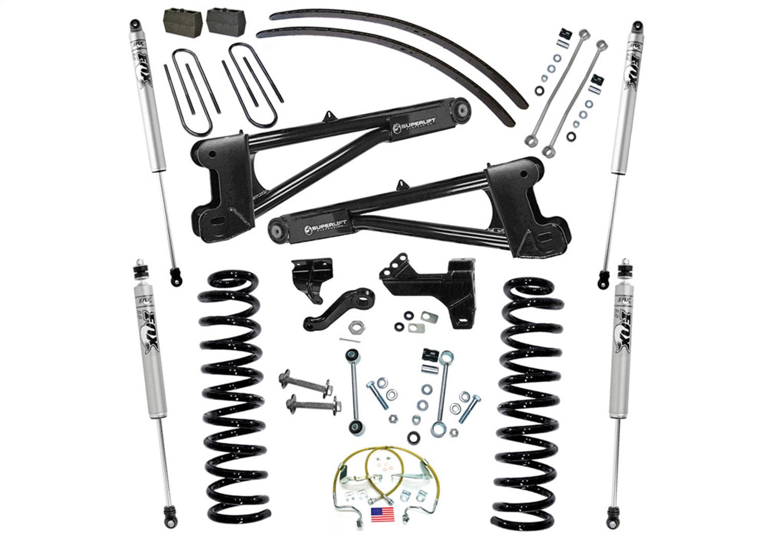 Superlift K983F 6in. Lift Kit w/FOX Shocks-08-10 F250/350 4WD Diesel w/Replacement Radius Arms Superlift K983F