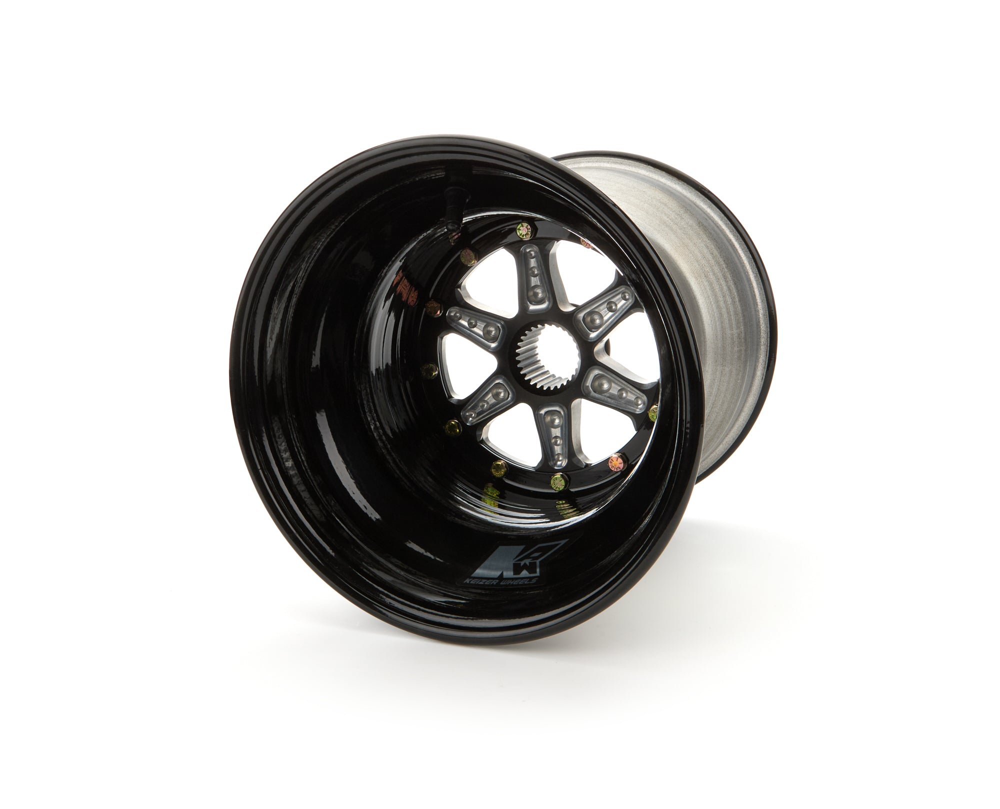 Keizer Aluminum Wheels 10104SPB Wheel Spline 10in x 10in 4in BS Black Keizer Aluminum Wheels 10104SPB