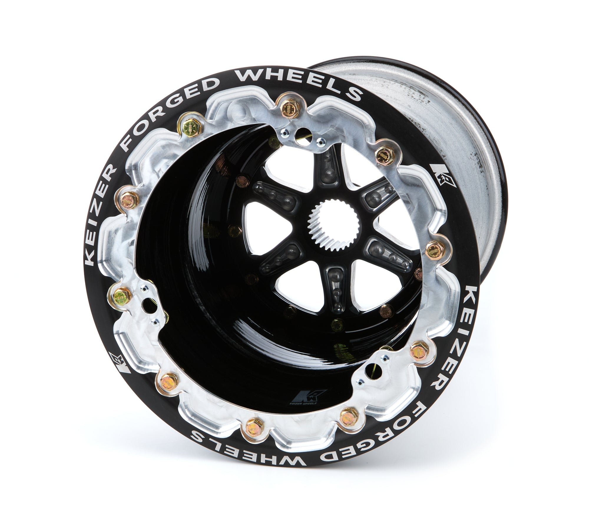 Keizer Aluminum Wheels 10135spfblb Splined Wheel B/L 10x13 5in BS 27Spl Black Keizer Aluminum Wheels 10135spfblb