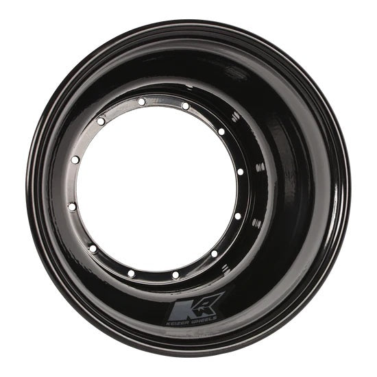 Keizer Aluminum Wheels 106B Wheel Half 12-Blt 10in x 6in Black Keizer Aluminum Wheels 106B