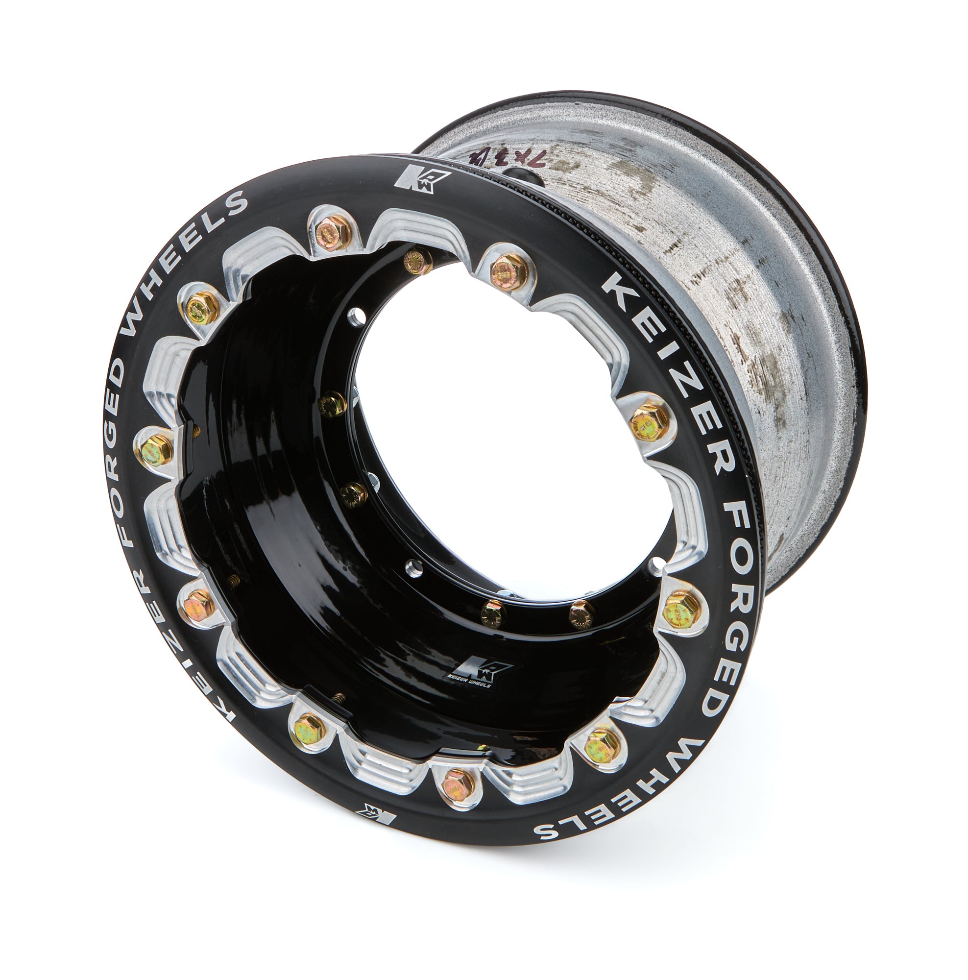 Keizer Aluminum Wheels 1073fblb Wheel 4-Pin 10x7 3in BS w/Bdlk Black Keizer Aluminum Wheels 1073fblb