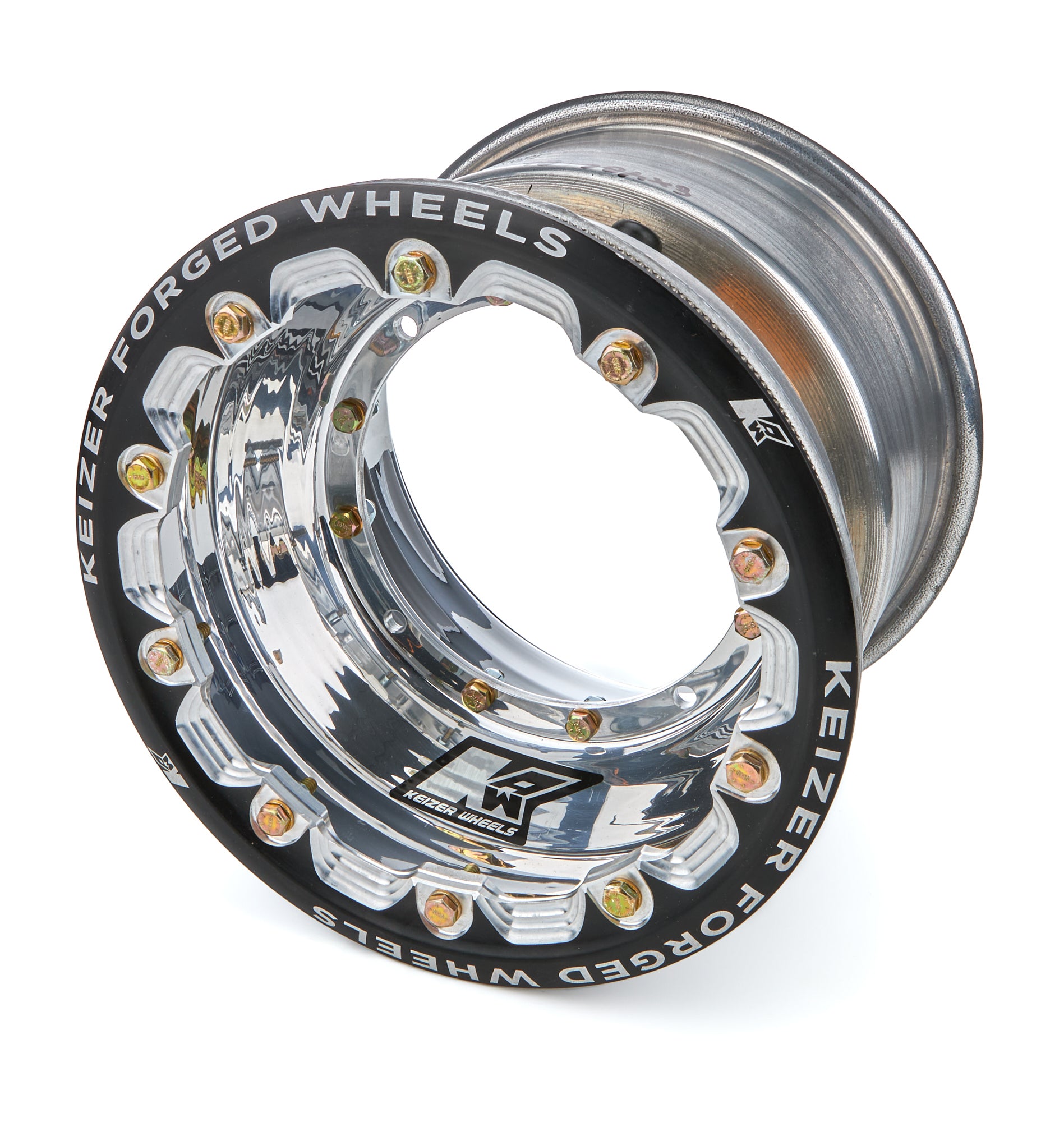 Keizer Aluminum Wheels 1084FBLBC Wheel 4-Pin 10x8 4in BS w/BDLK Brake Bell Keizer Aluminum Wheels 1084FBLBC