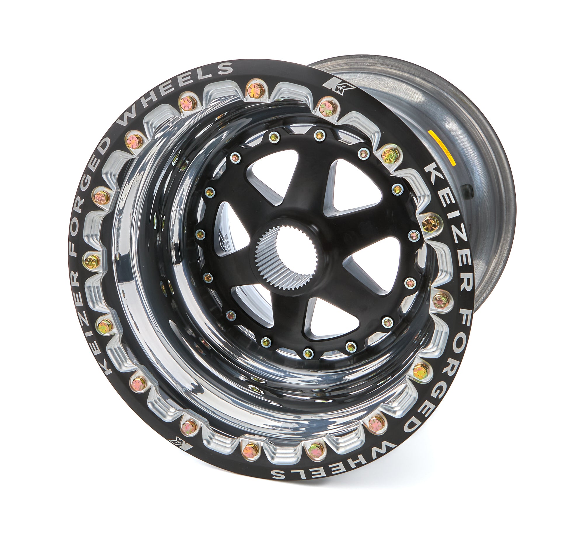 Keizer Aluminum Wheels 15156spiFBL Wheel Splined 15 x 15 Inner B/L 5in BS 42T Keizer Aluminum Wheels 15156spiFBL