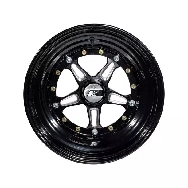Keizer Aluminum Wheels 1584BCB Wheel Direct Mnt 15 x 8 3in BS Black Keizer Aluminum Wheels 1584BCB