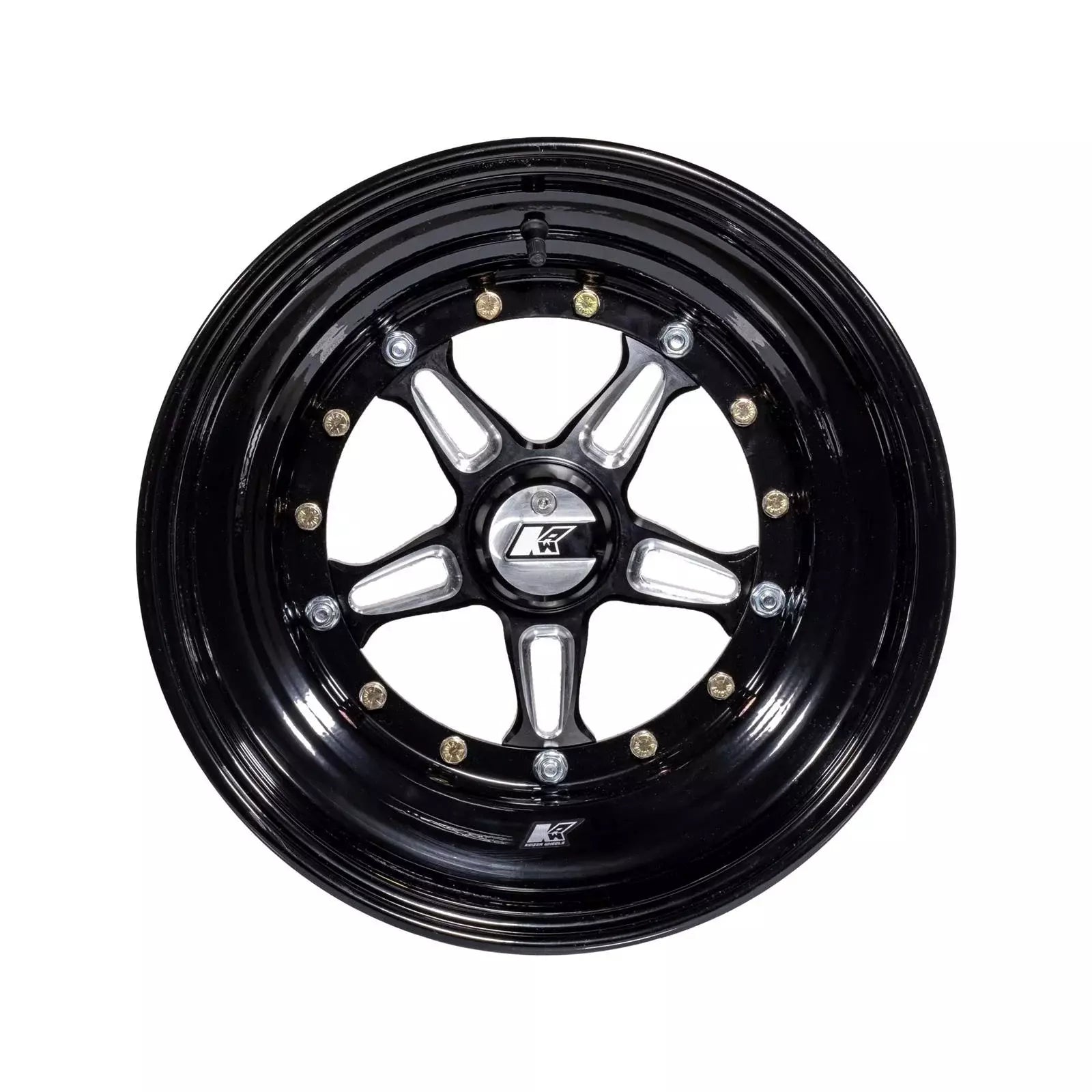 Keizer Aluminum Wheels 1585BCB Wheel Direct Mnt 15 x 8 4in BS Black Keizer Aluminum Wheels 1585BCB