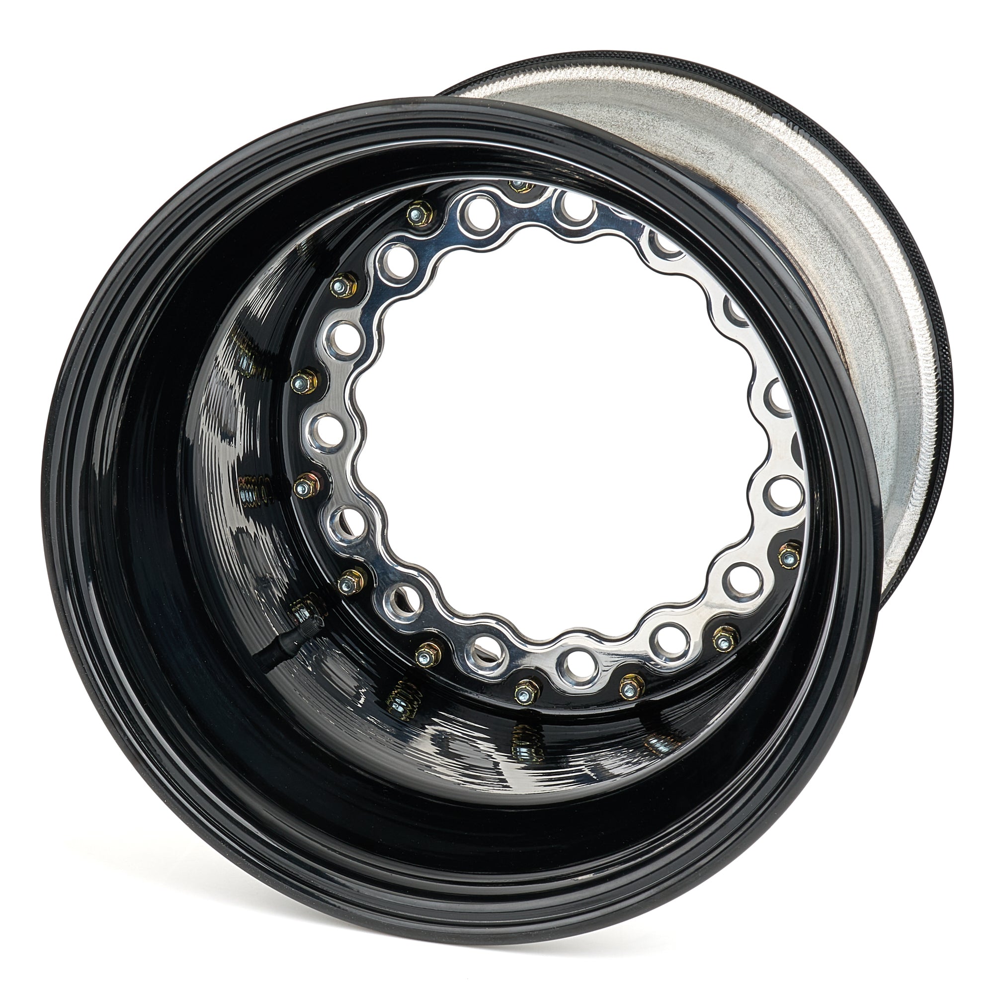 Keizer Aluminum Wheels W15145FIBLB Wheel Wide 5 15x14 5in BS Forged Inner B/L Blk Keizer Aluminum Wheels W15145FIBLB