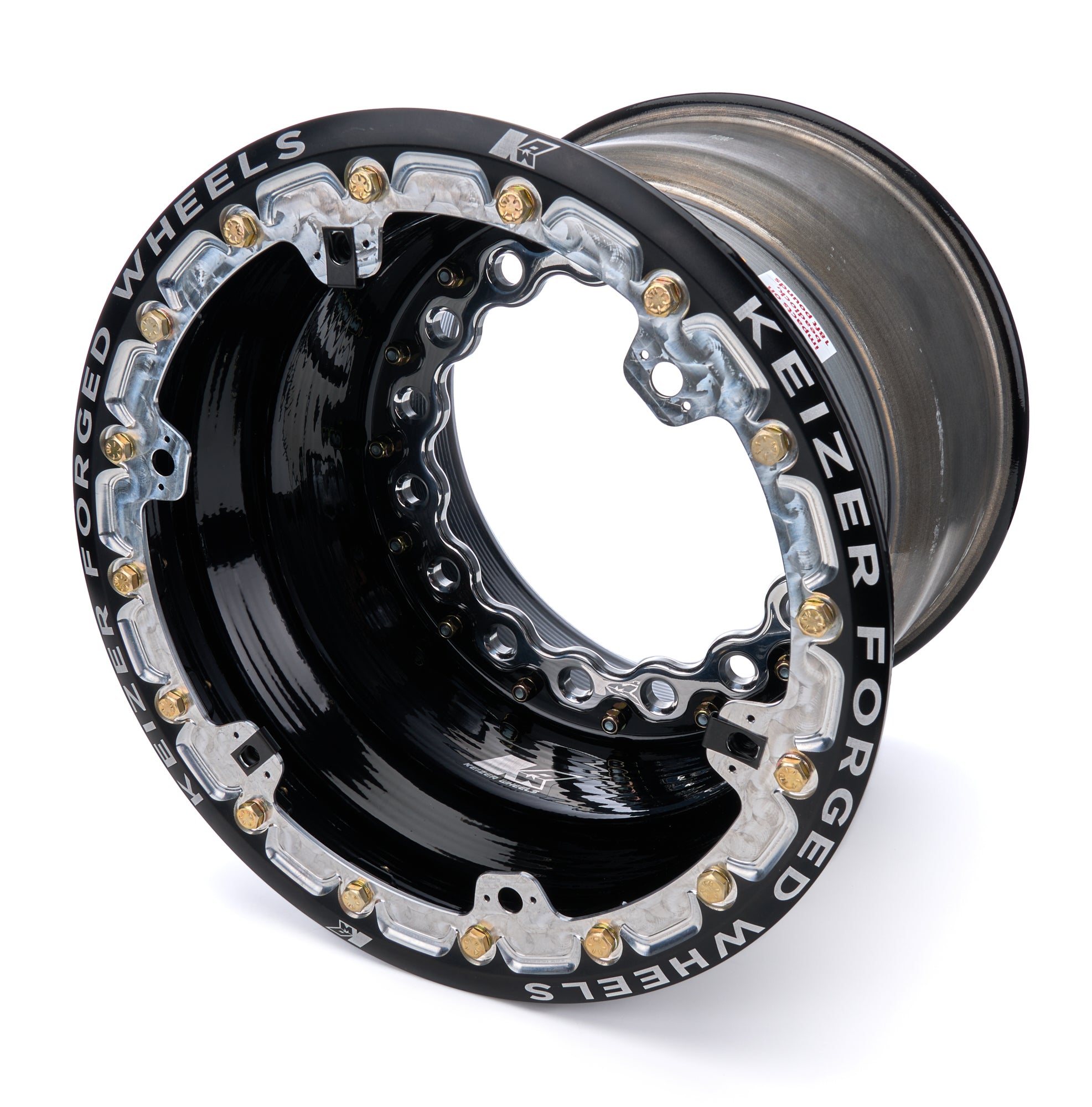 Keizer Aluminum Wheels W15146FBLB Wheel Wide 5 15x14 6in BS Forged Beadlock Black Keizer Aluminum Wheels W15146FBLB