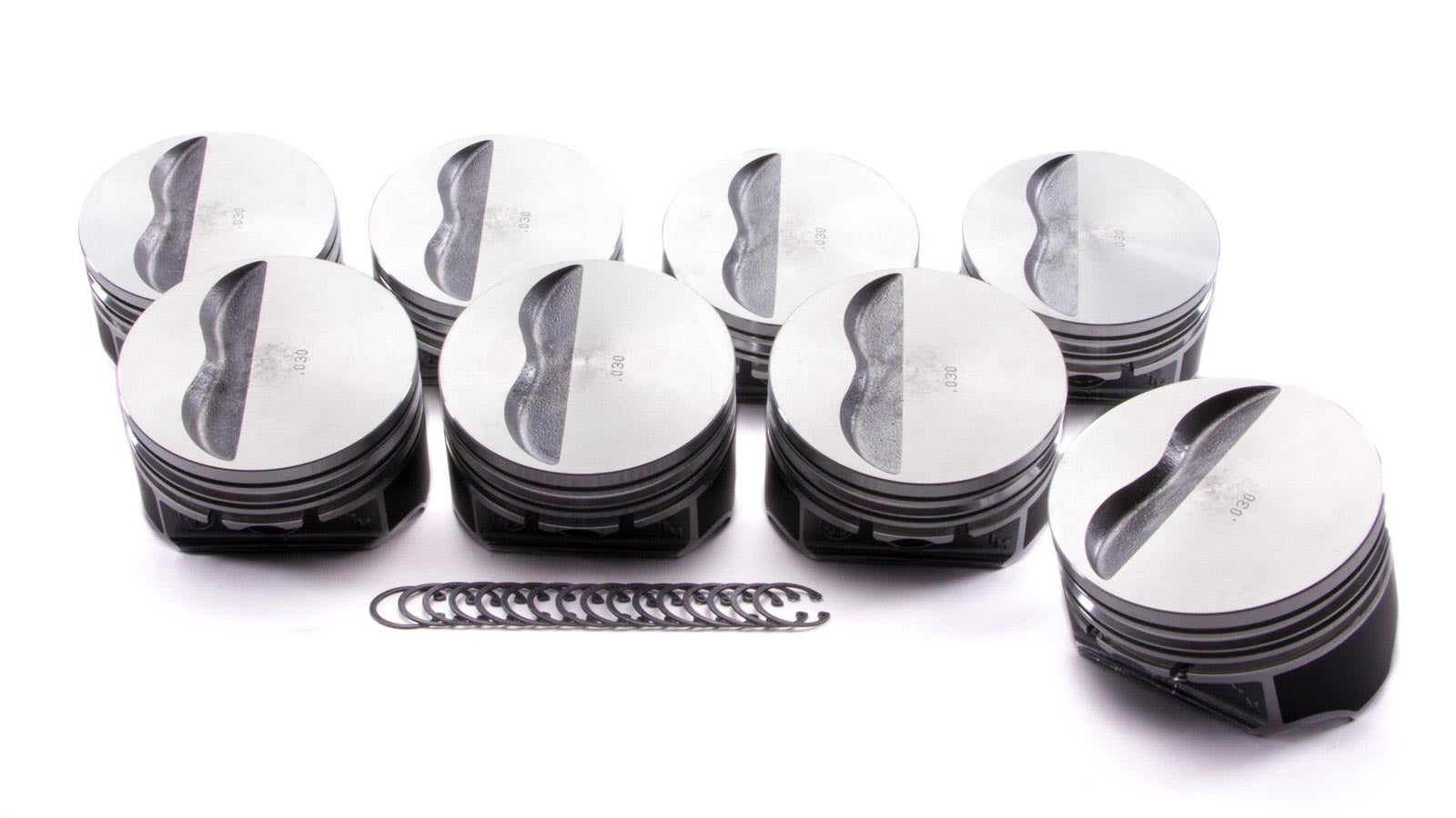 Silvolite 9902HC.030 SBC Flat Top Piston Set 4.030 Bore -5cc Silvolite 9902HC.030