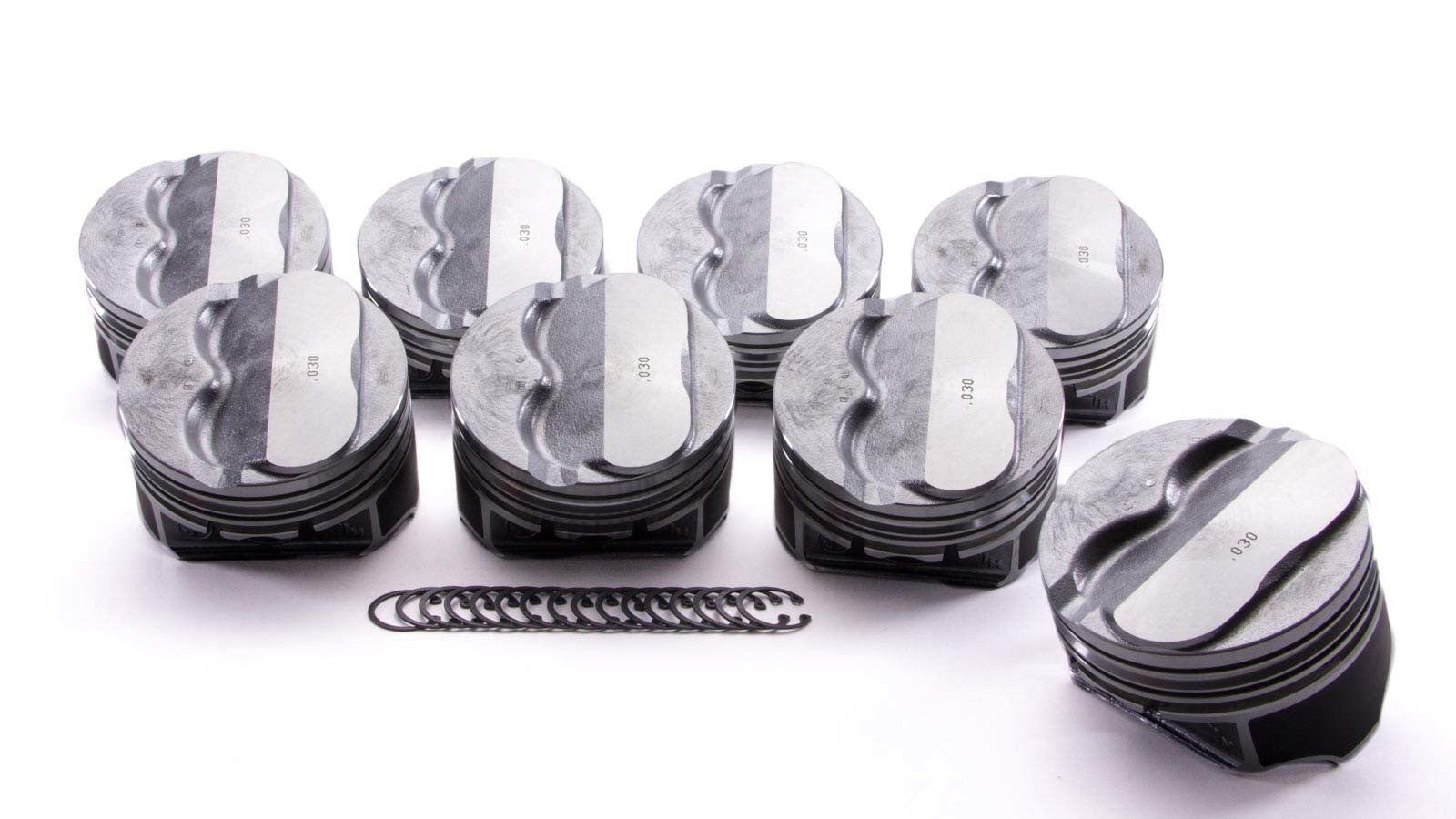 Silvolite 9904HC.030 SBC Domed Piston Set 4.030 Bore +4cc Silvolite 9904HC.030