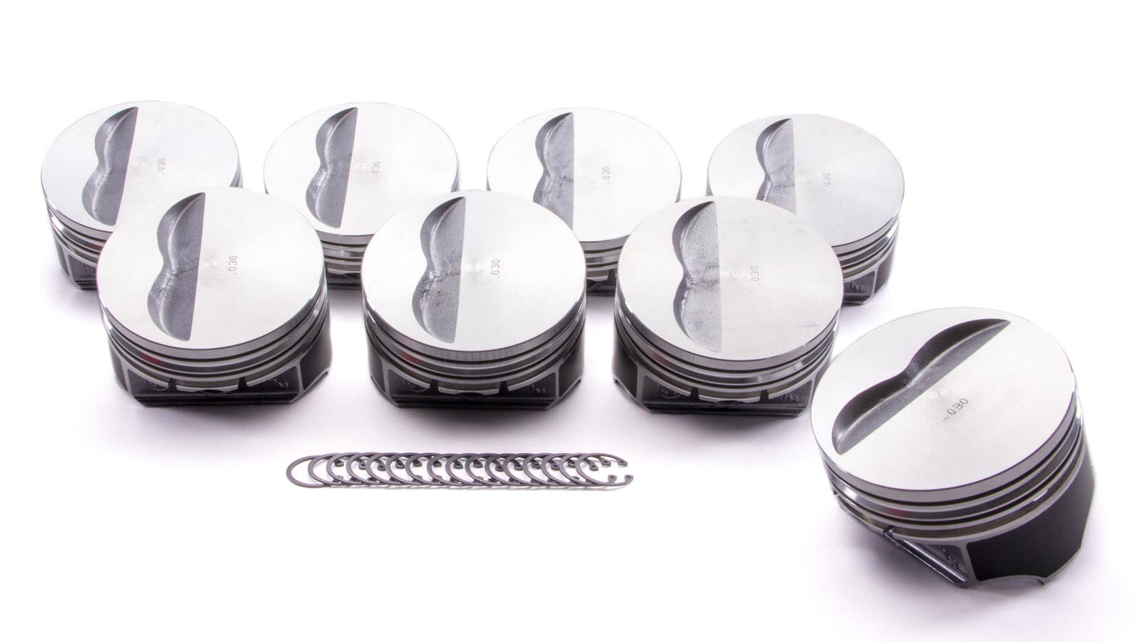 Silvolite 9907HC.030 SBC Flat Top Piston Set 4.155 Bore -5cc Silvolite 9907HC.030